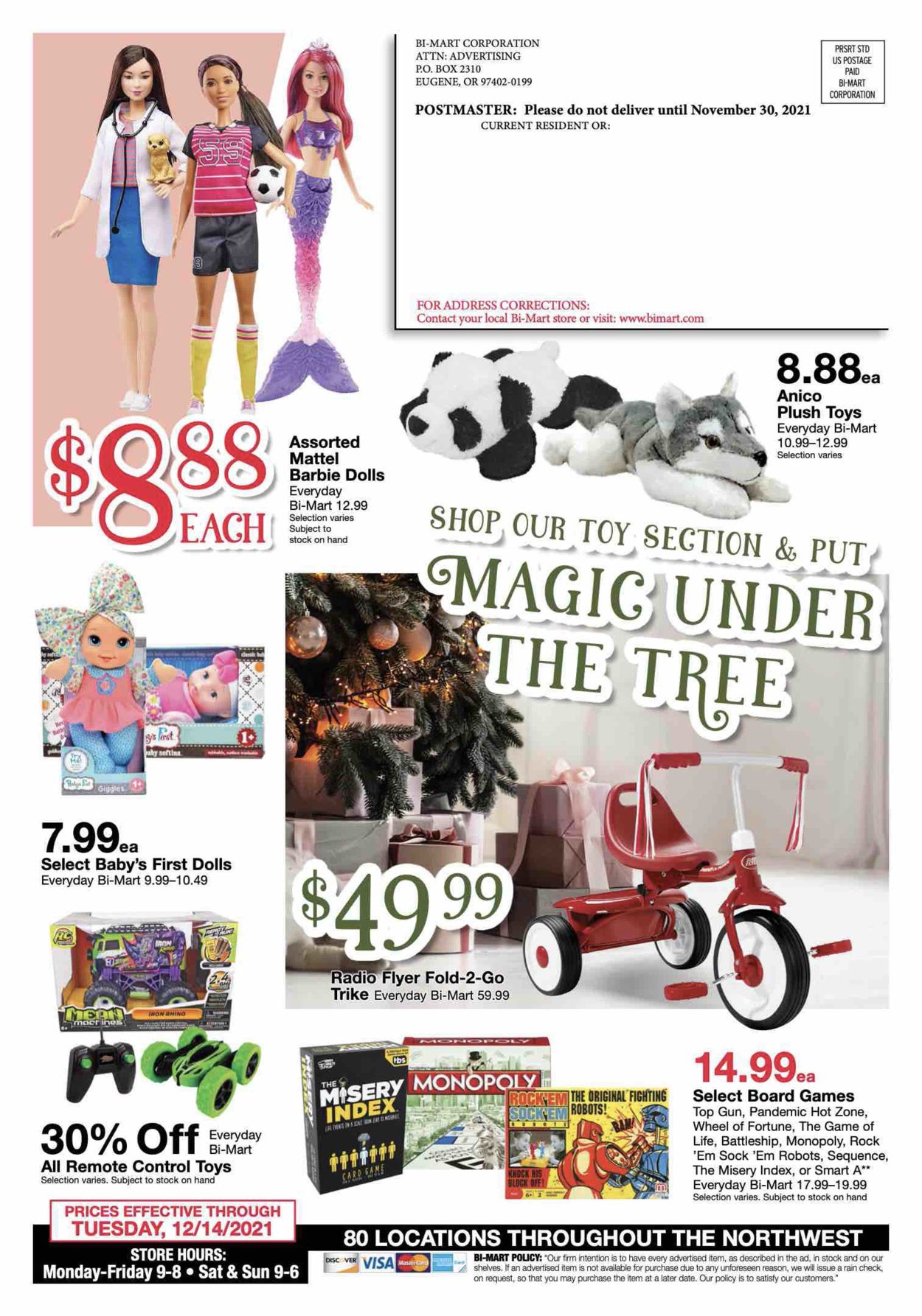 Bi-Mart Ad from 11/30/2021