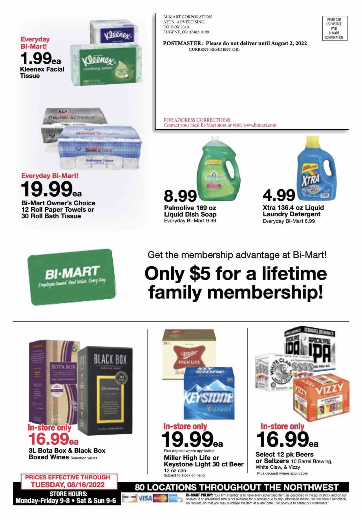 Bi-Mart Ad from 08/02/2022