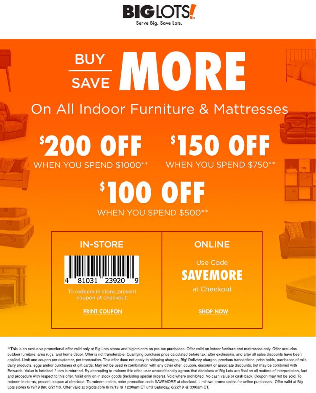 Big Lots Ad from 06/19/2019