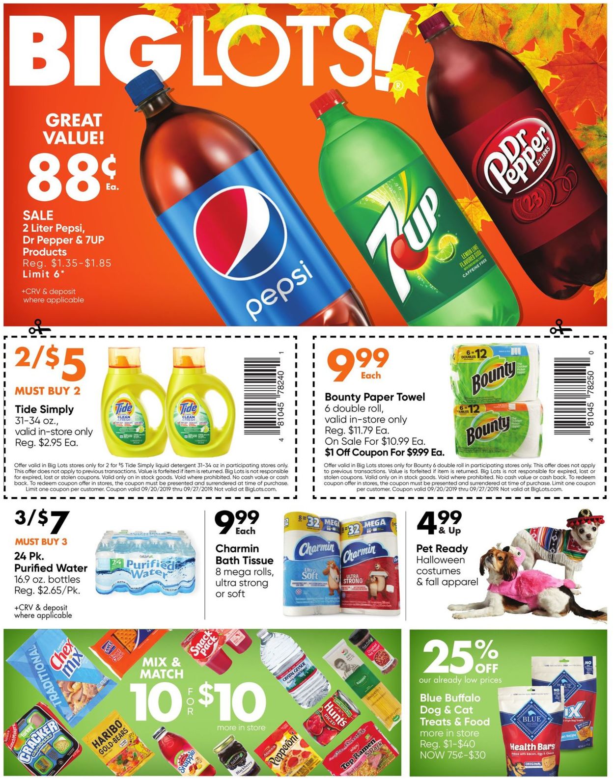 Big Lots Ad from 09/20/2019