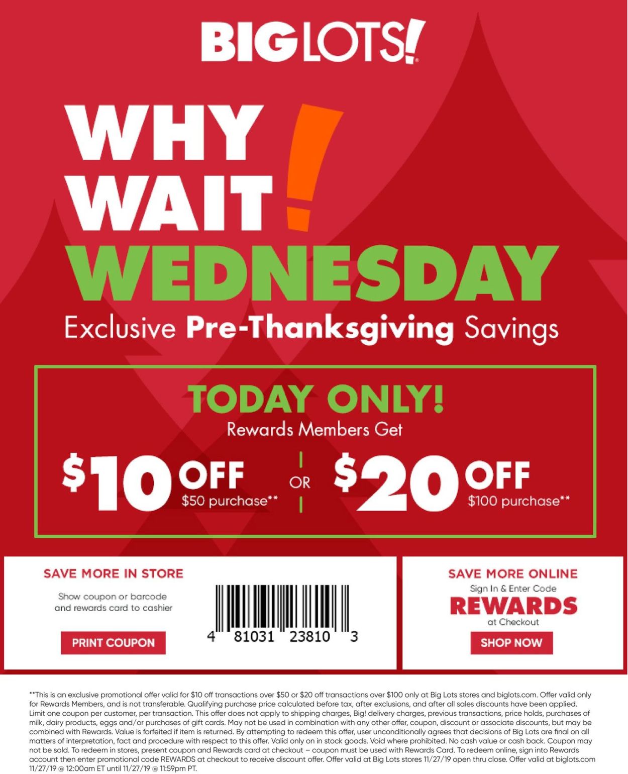 Big Lots Ad from 11/27/2019