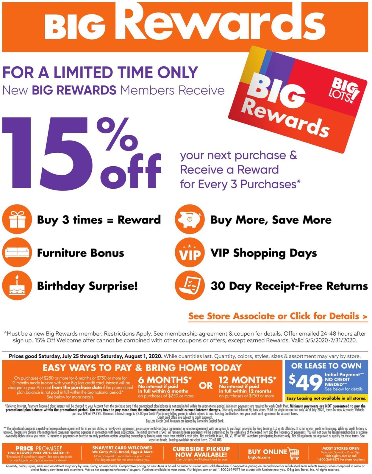 Big Lots Ad from 07/25/2020