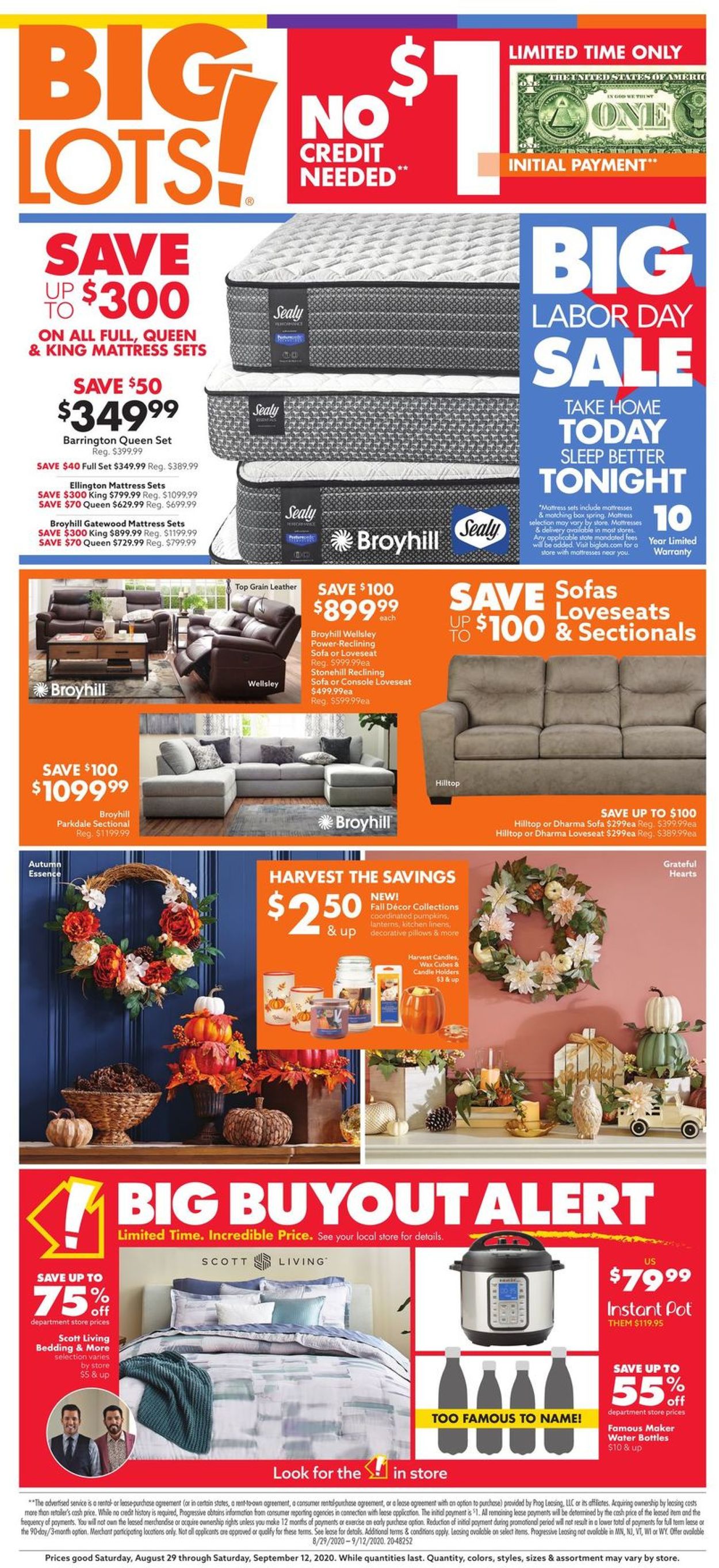 Big Lots Ad from 08/29/2020