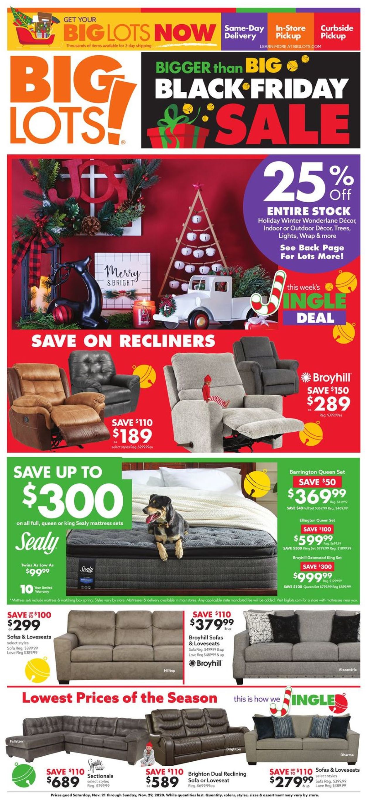 Big Lots Ad from 11/21/2020