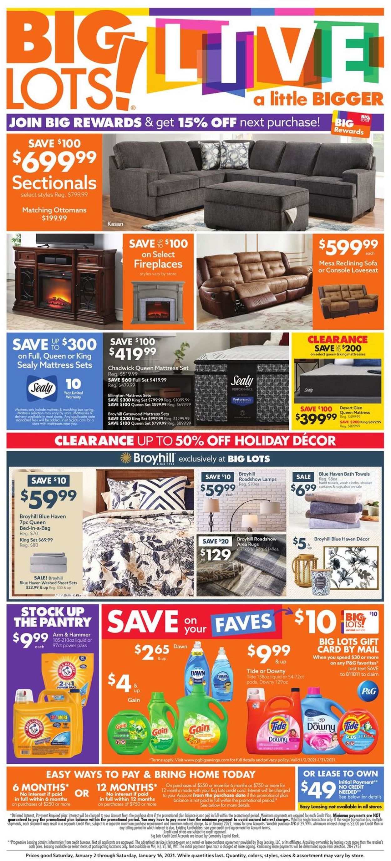 Big Lots Ad from 01/02/2021