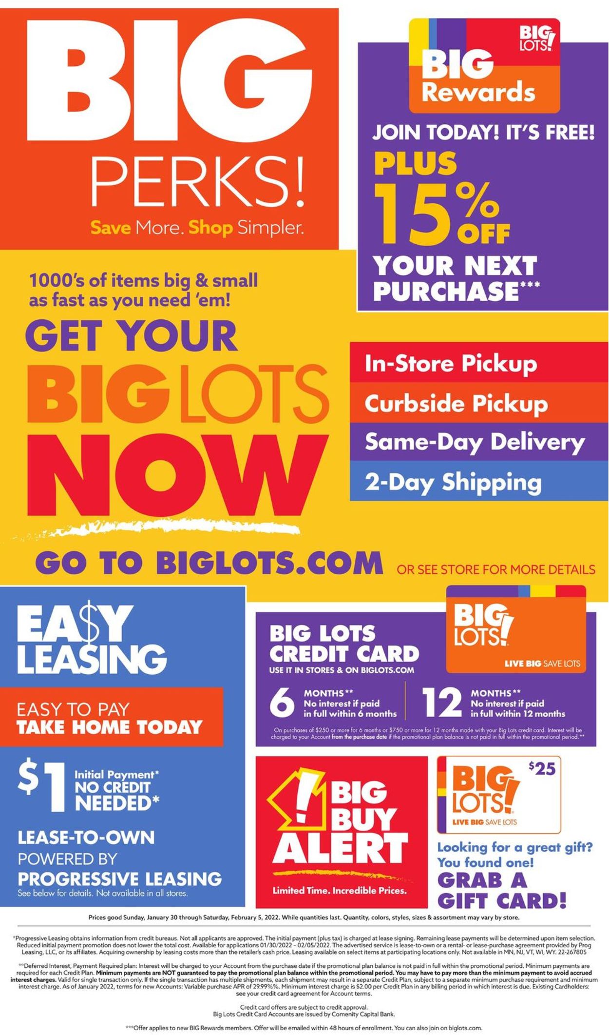 Big Lots Ad from 01/30/2022