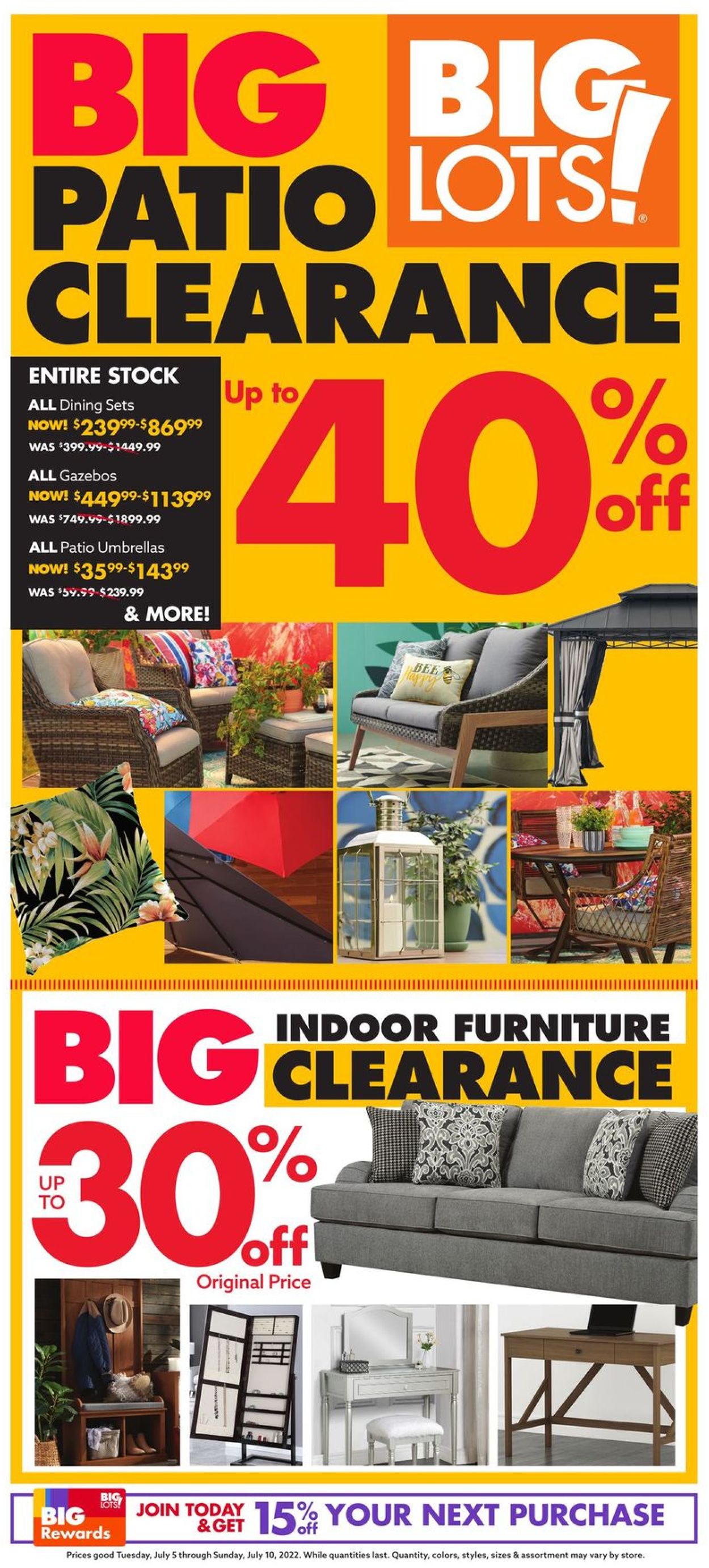 Big Lots Ad from 07/05/2022