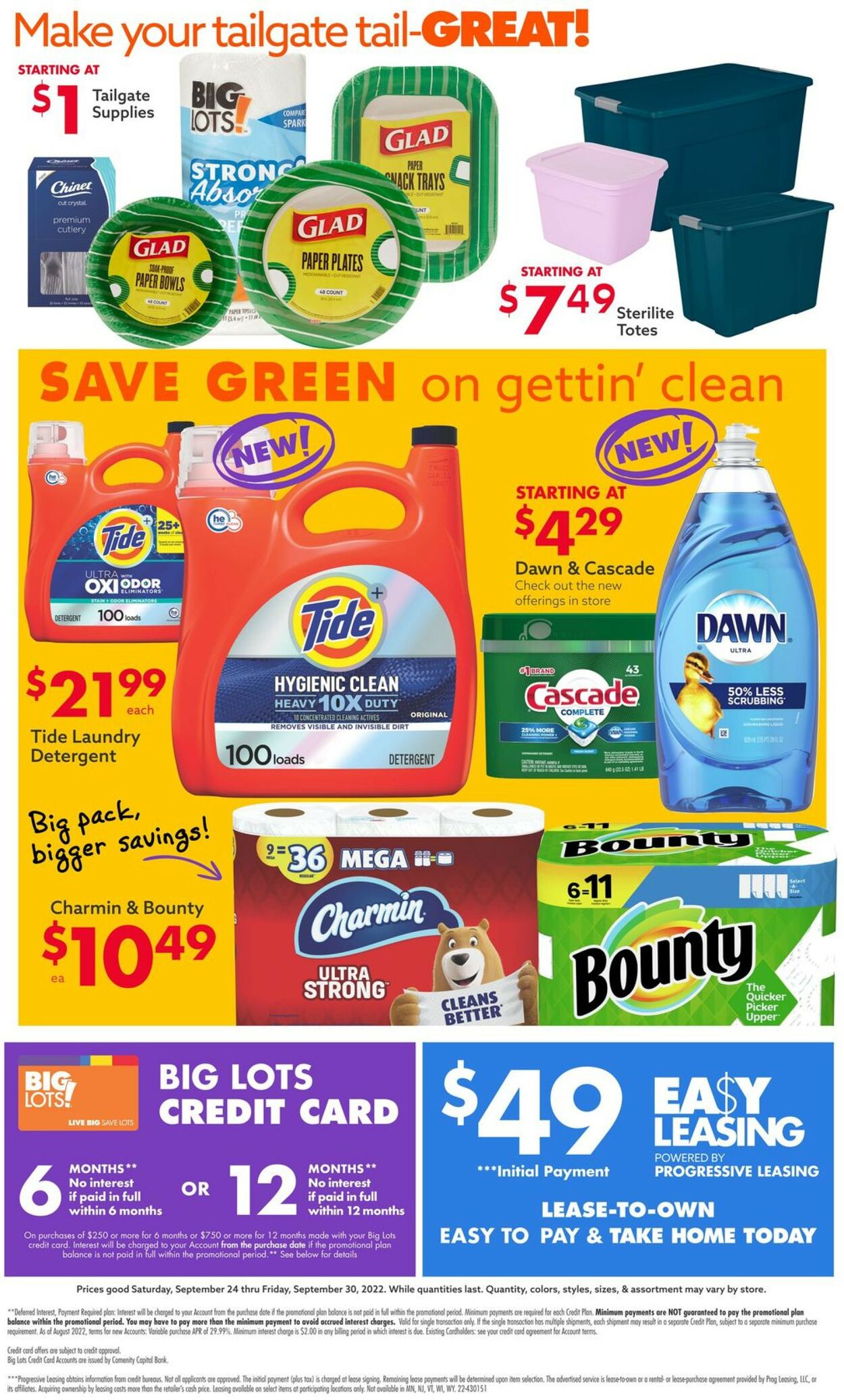 Big Lots Ad from 09/24/2022