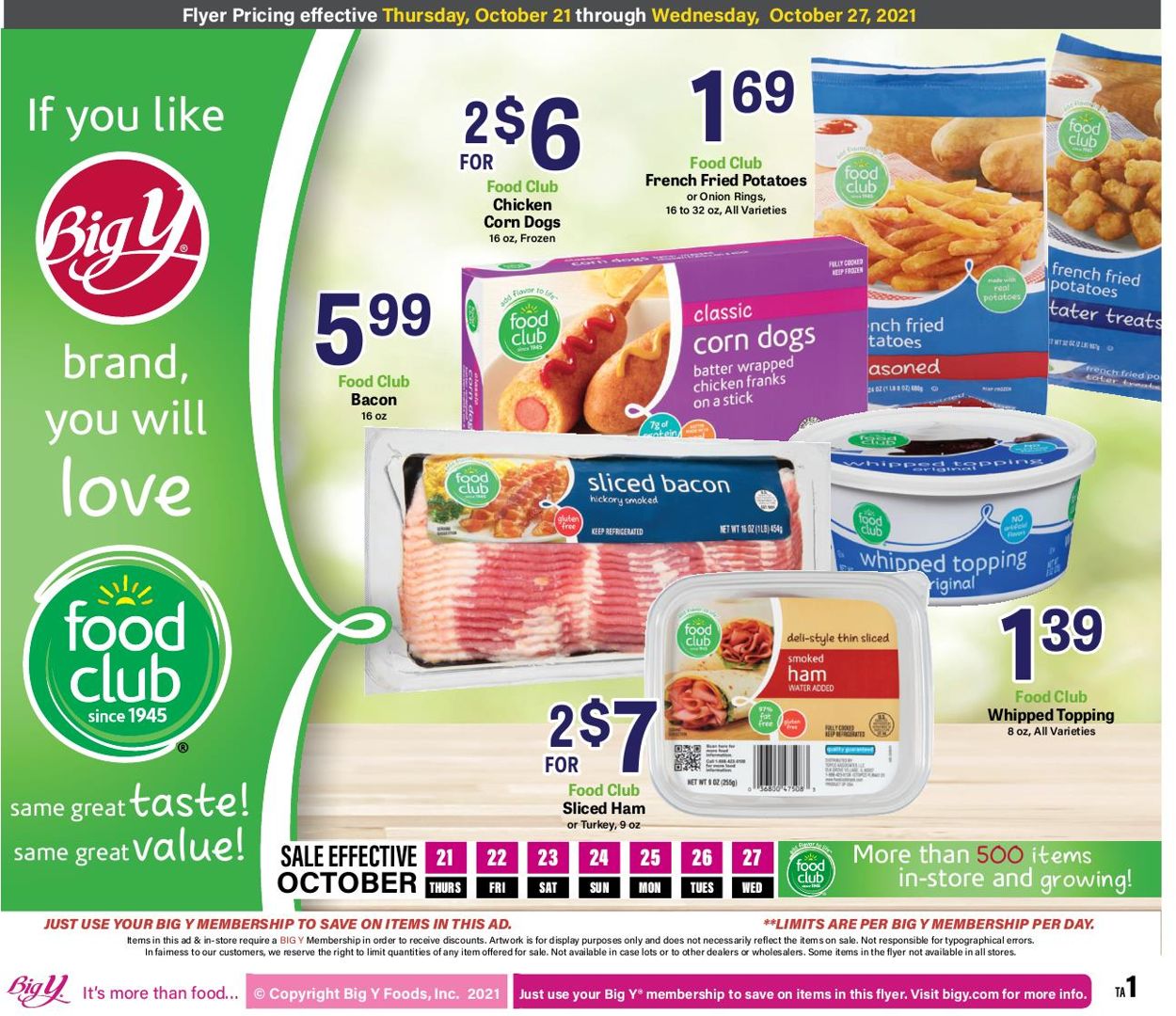 Big Y Ad from 10/21/2021