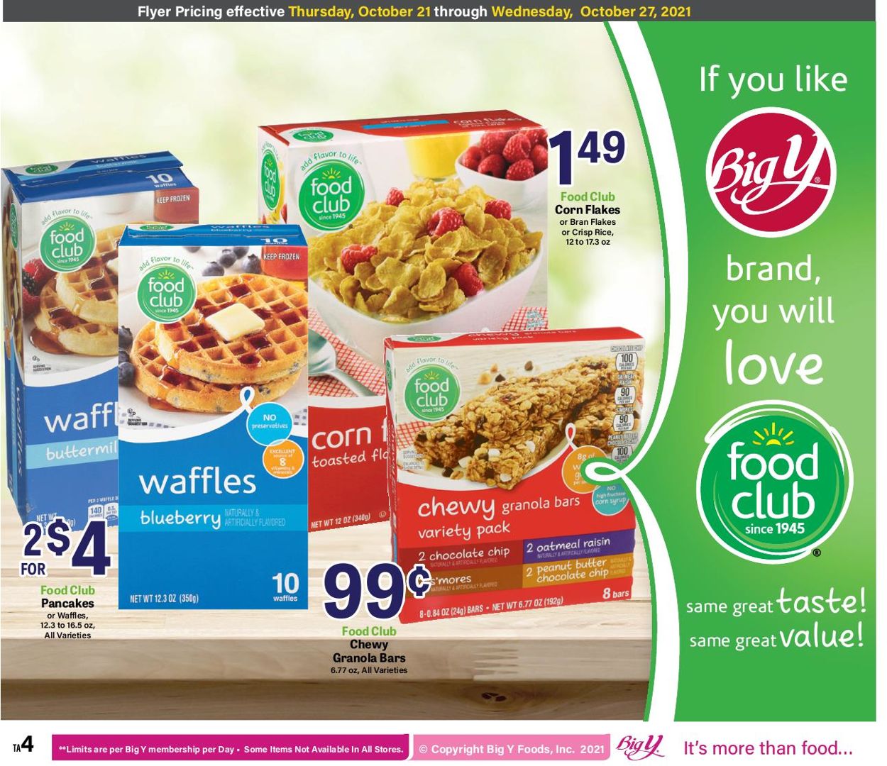 Big Y Ad from 10/21/2021