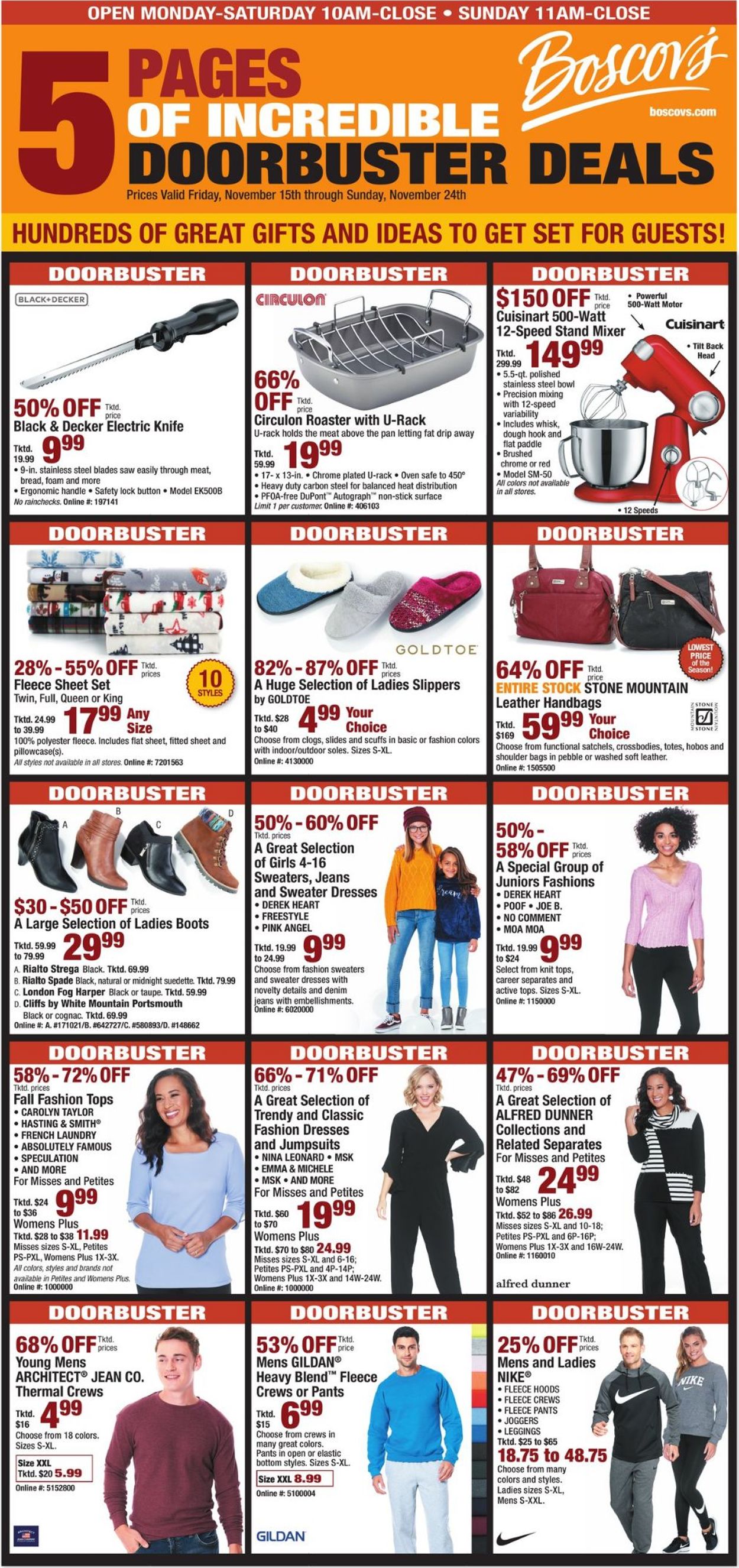 Boscov's Ad from 11/15/2019