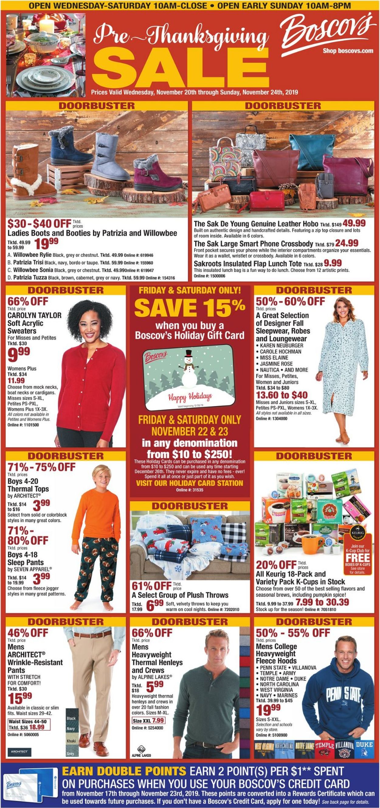 Boscov's Ad from 11/20/2019