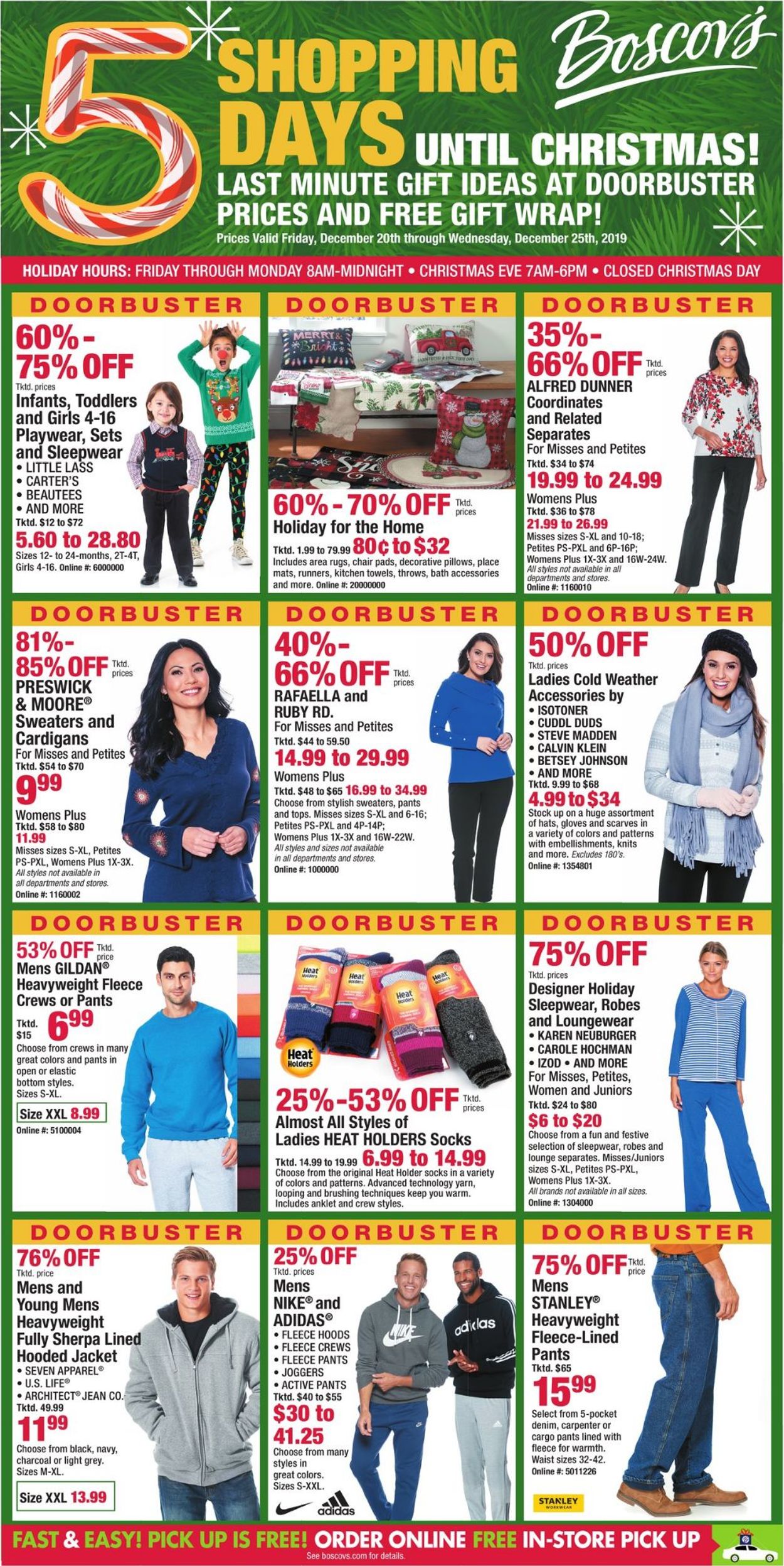 Boscov's Ad from 12/20/2019