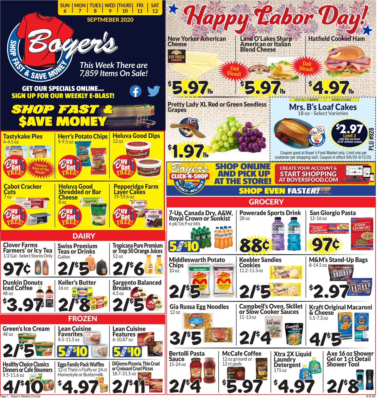 Boyer's Food Markets Ad from 09/06/2020