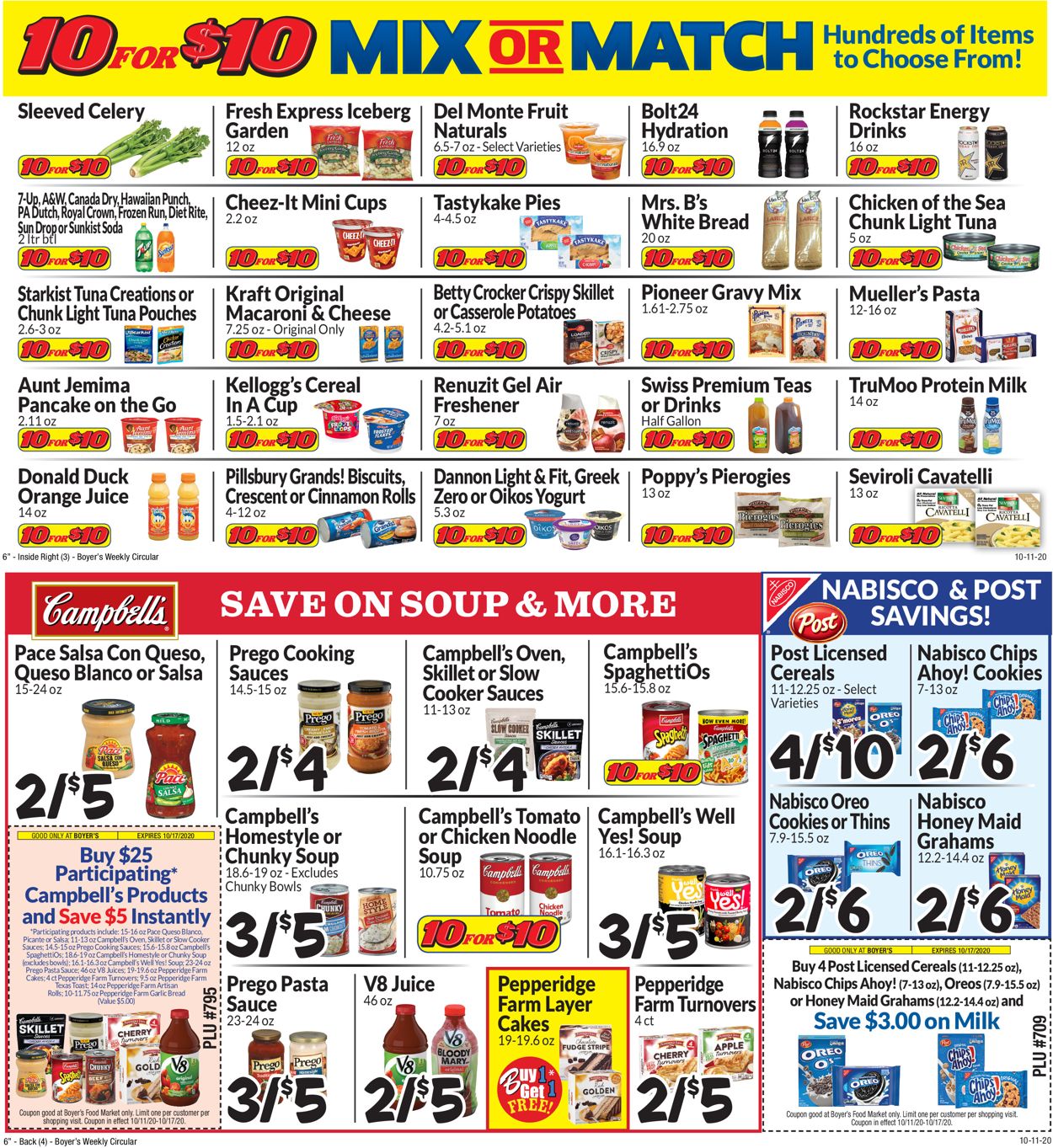 Boyer's Food Markets Ad from 10/11/2020