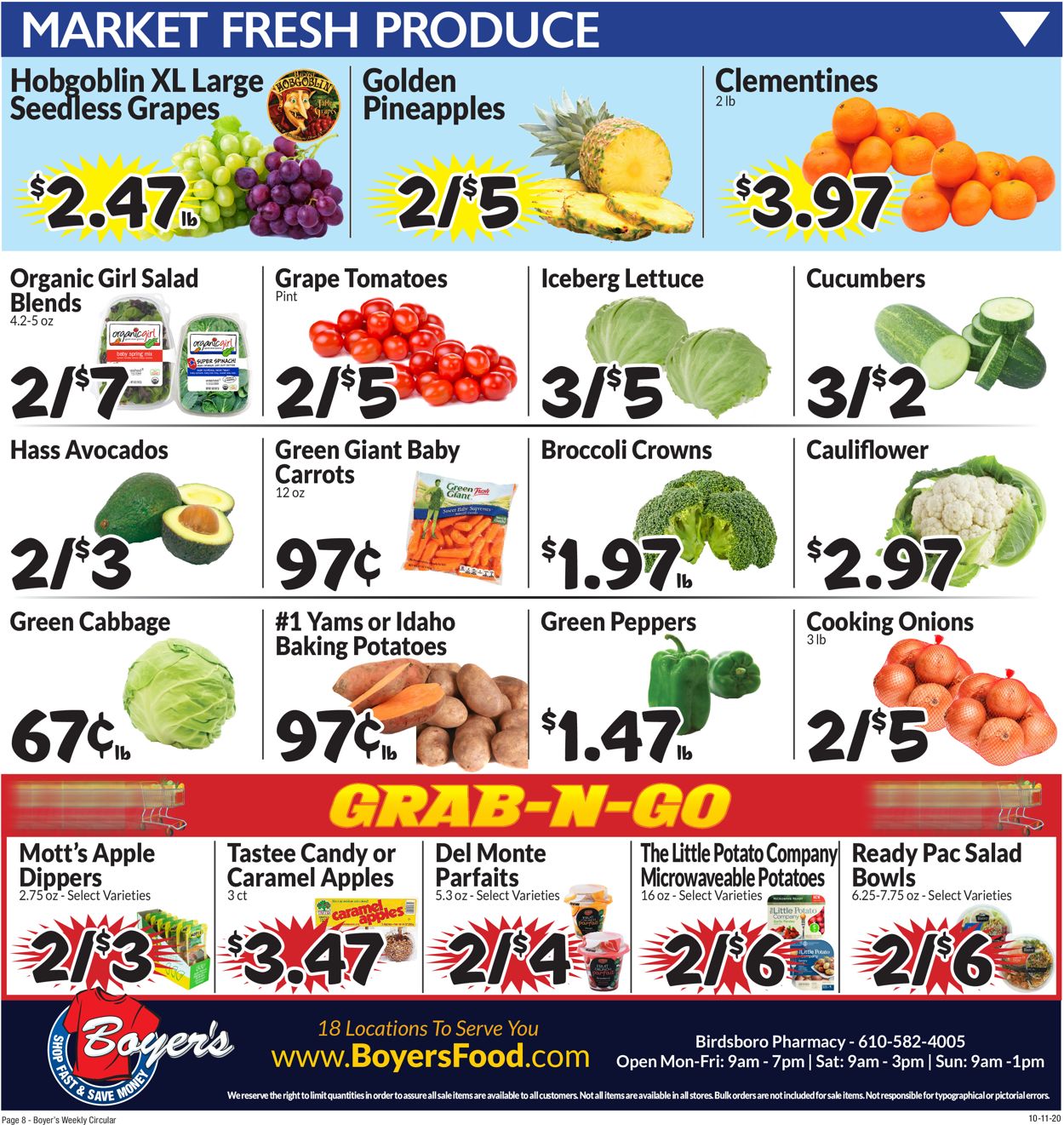 Boyer's Food Markets Ad from 10/11/2020