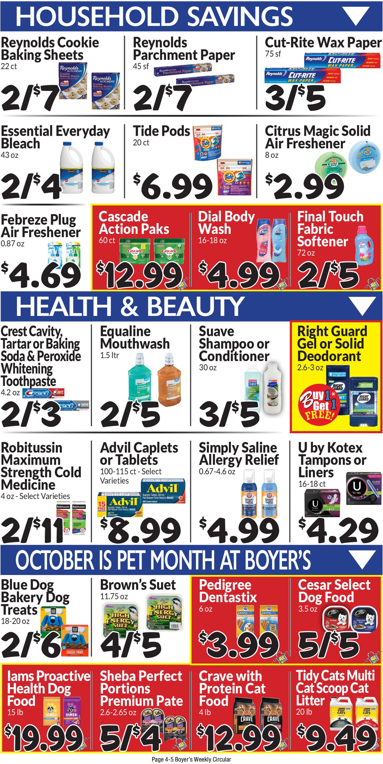 Boyer's Food Markets Ad from 10/18/2020