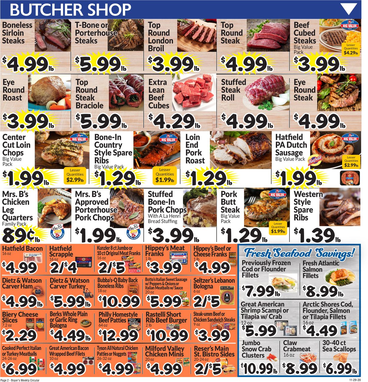 Boyer's Food Markets Ad from 11/29/2020