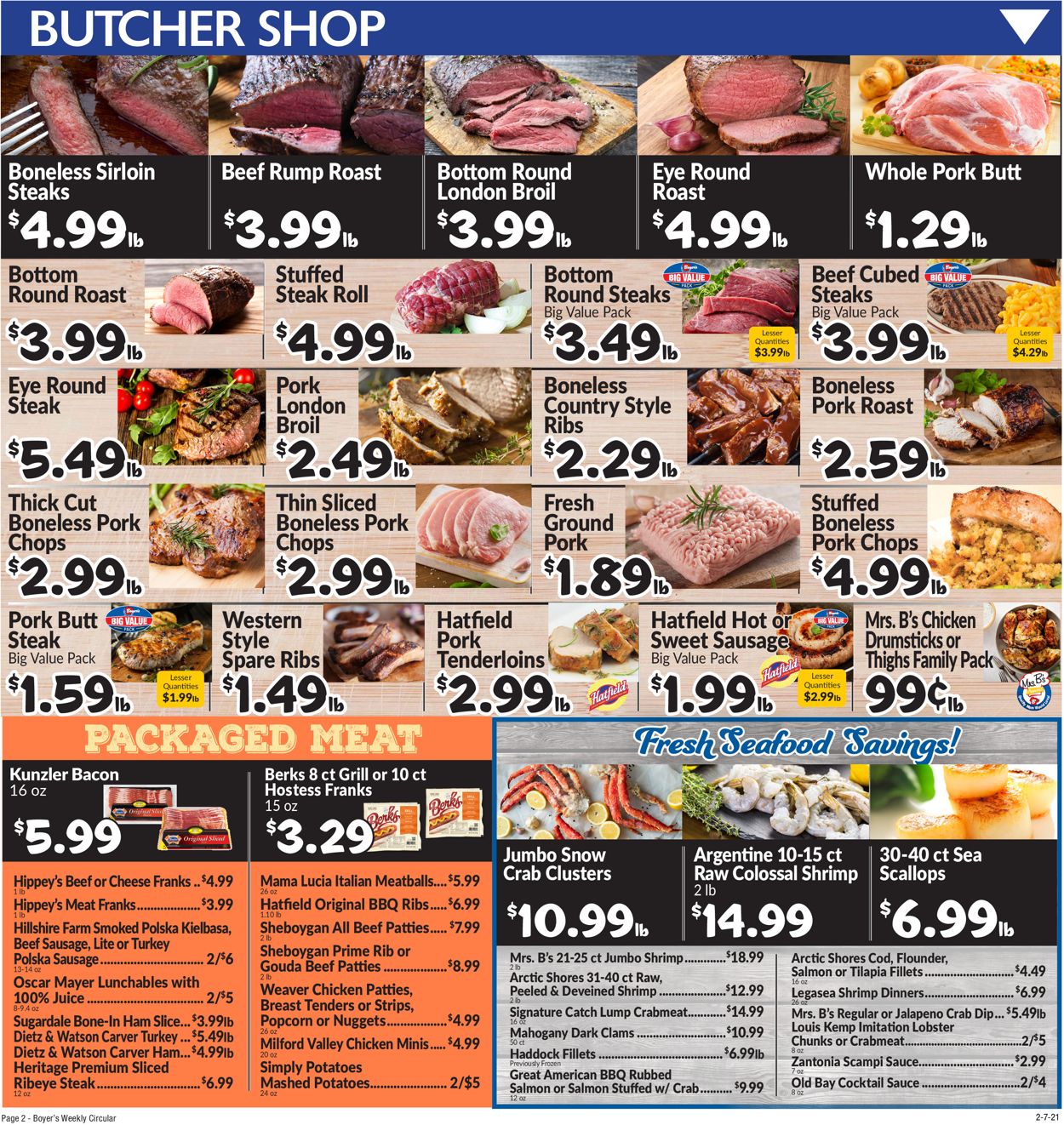 Boyer's Food Markets Ad from 02/07/2021