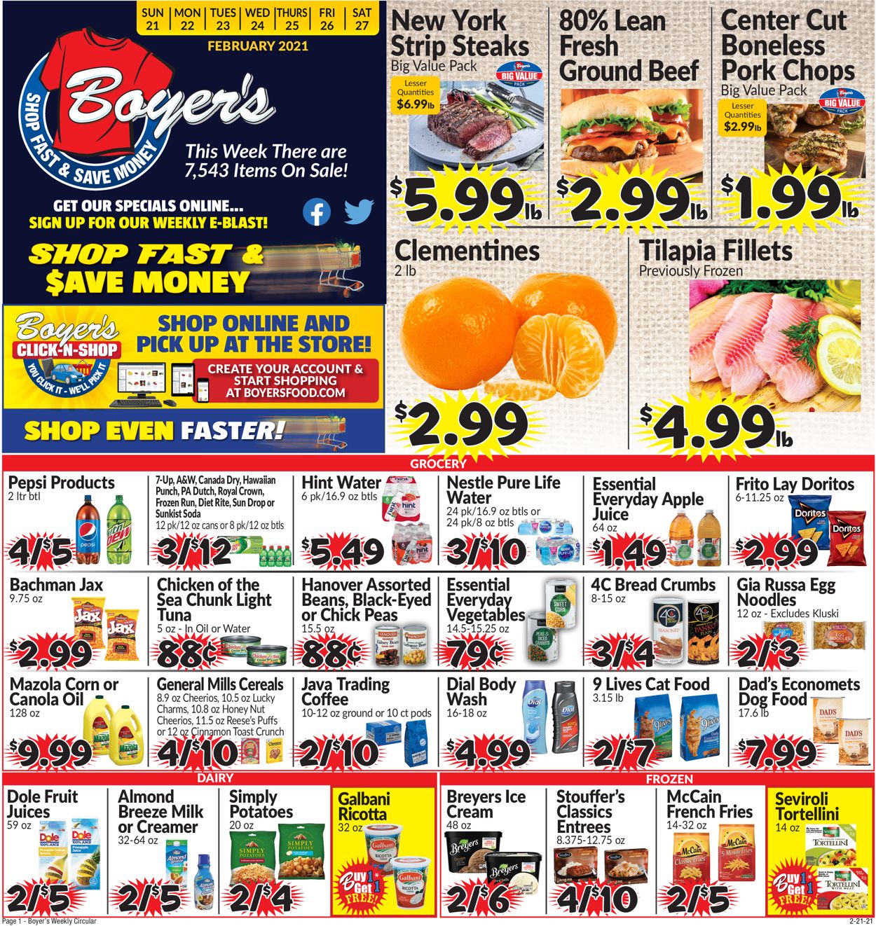 Boyer's Food Markets Ad from 02/21/2021