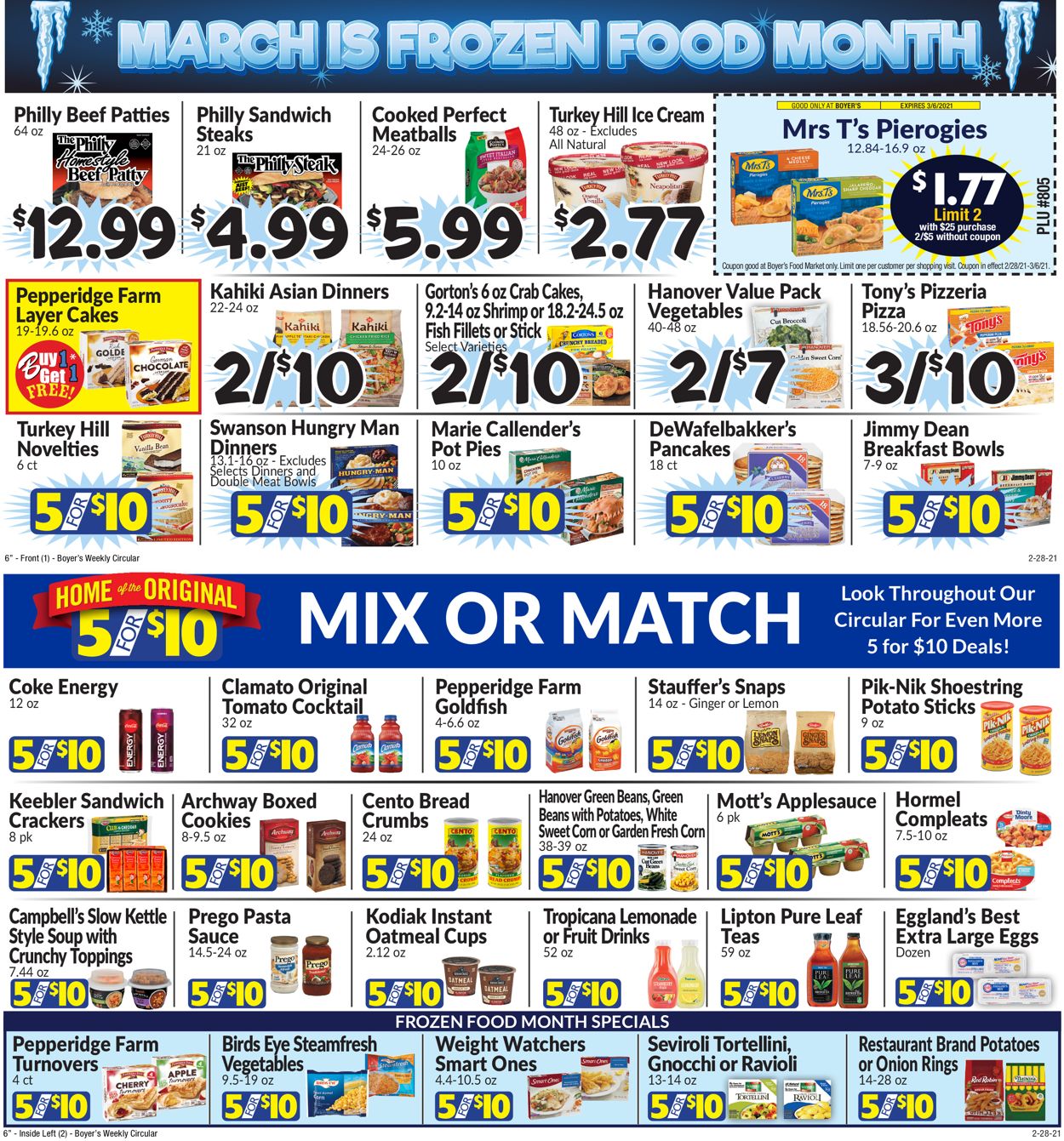 Boyer's Food Markets Ad from 02/28/2021