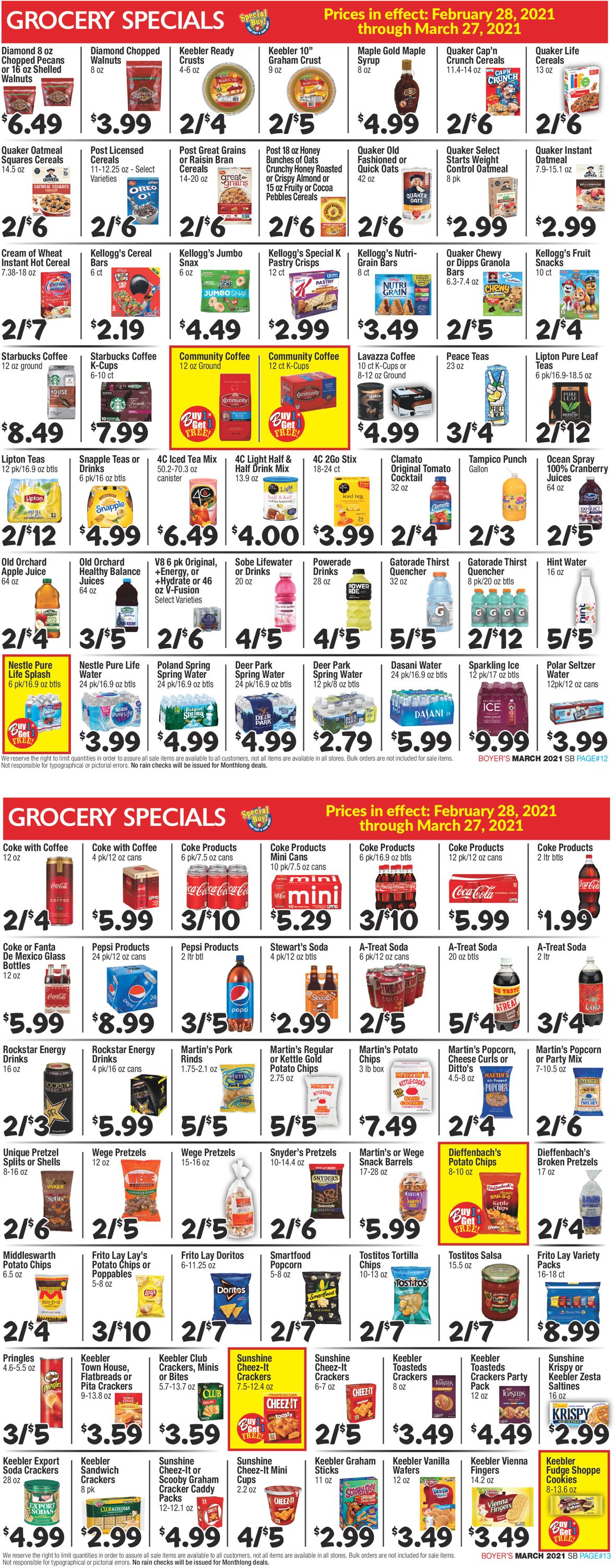 Boyer's Food Markets Ad from 12/27/2020