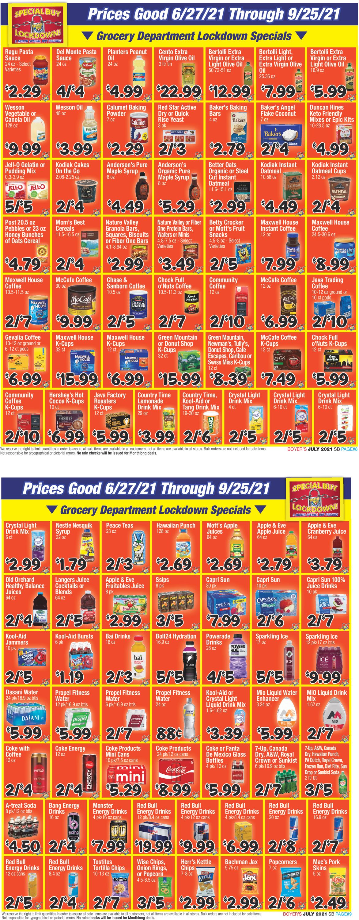 Boyer's Food Markets Ad from 06/27/2021