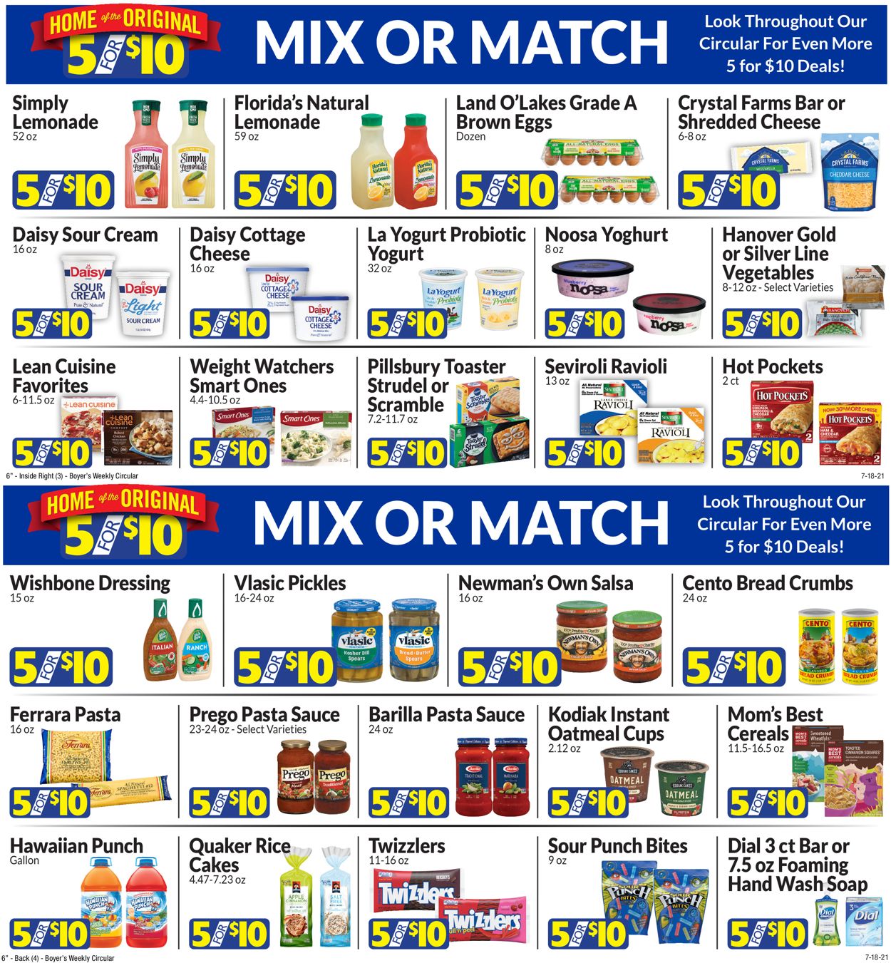 Boyer's Food Markets Ad from 07/18/2021