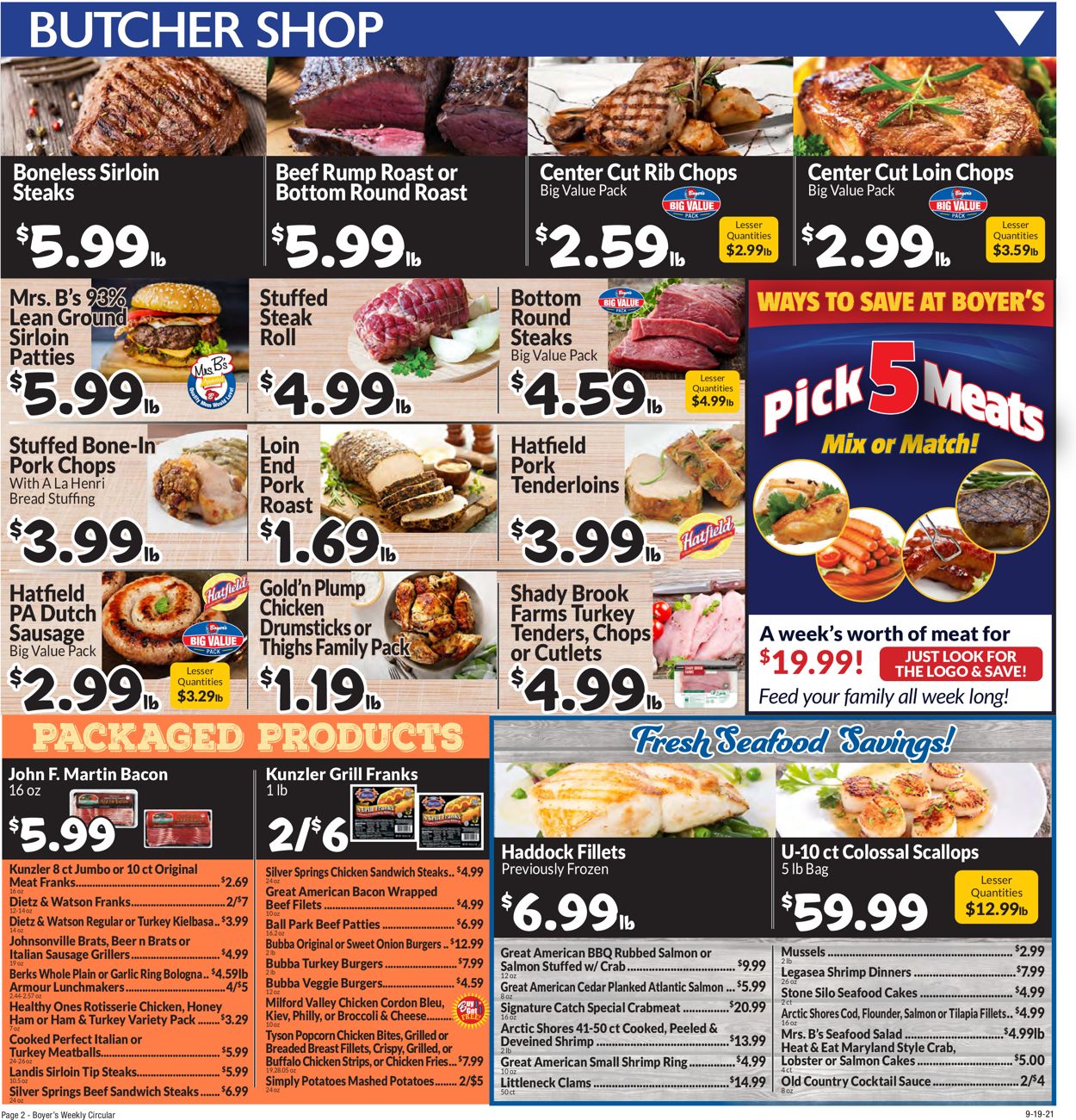 Boyer's Food Markets Ad from 09/19/2021