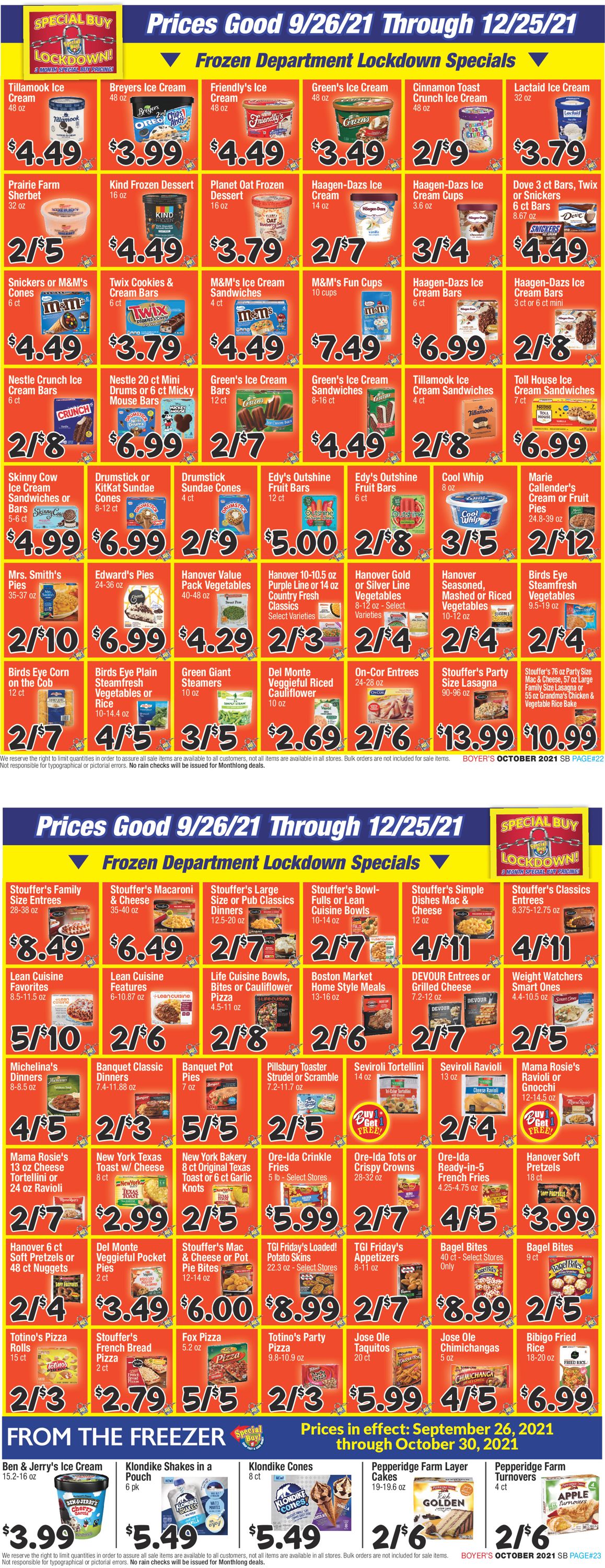 Boyer's Food Markets Ad from 09/26/2021