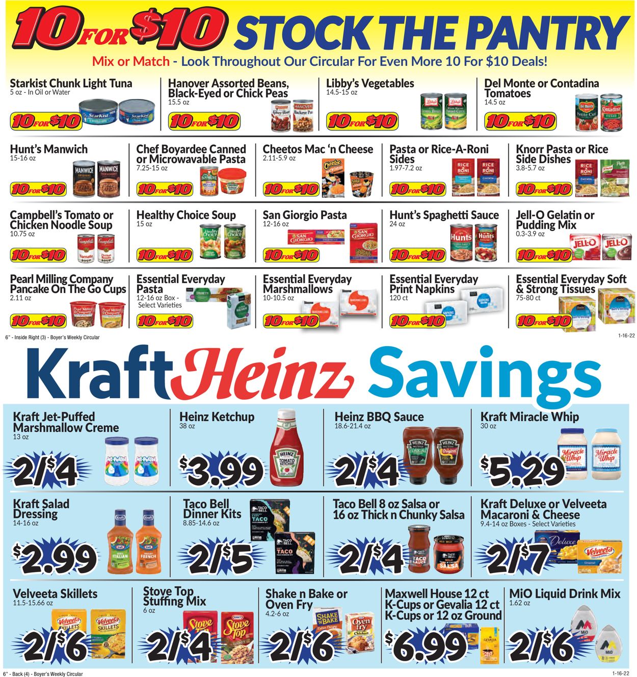 Boyer's Food Markets Ad from 01/16/2022