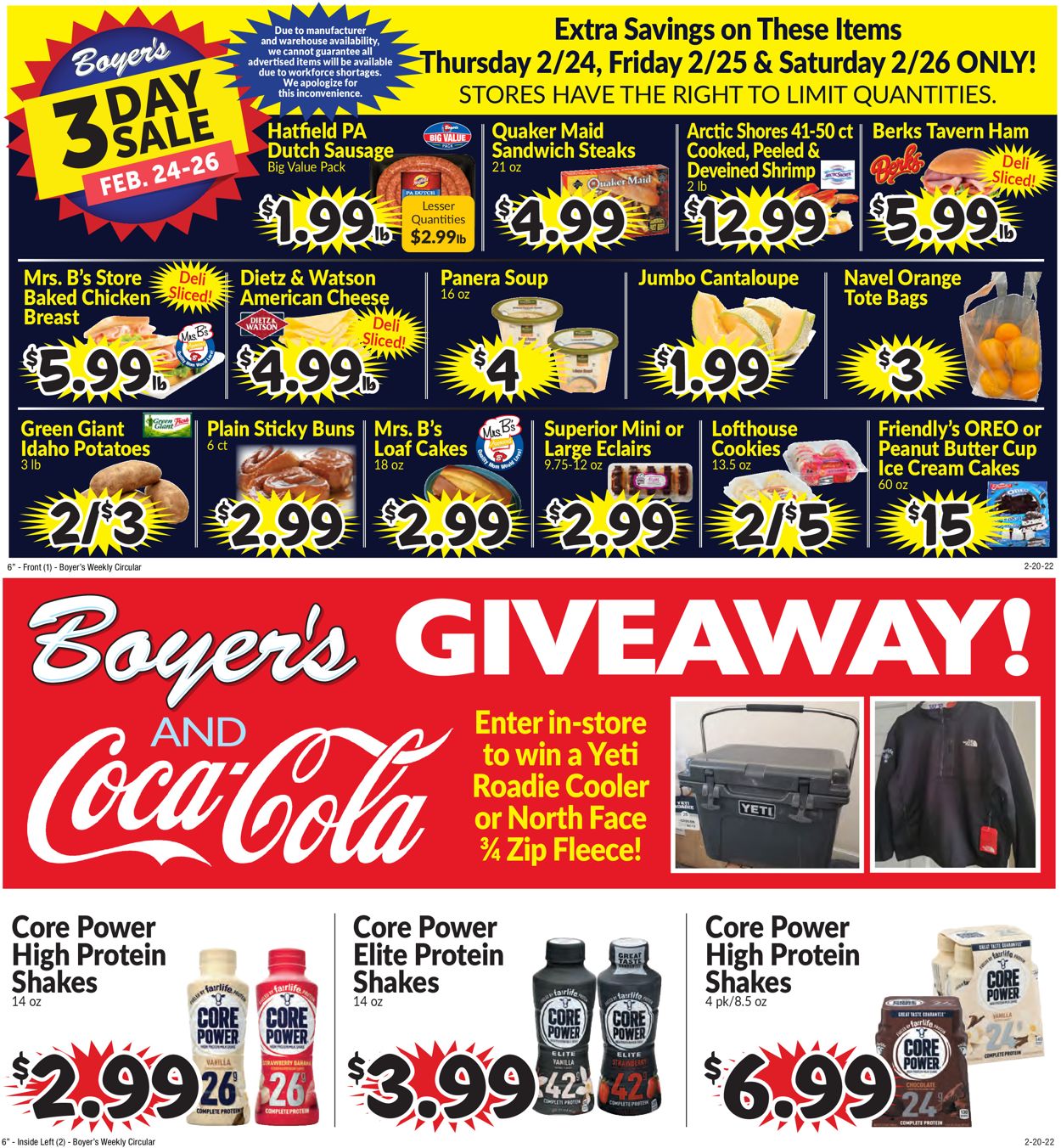 Boyer's Food Markets Ad from 02/20/2022