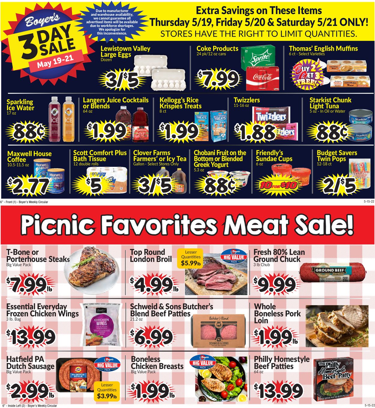 Boyer's Food Markets Ad from 05/19/2022