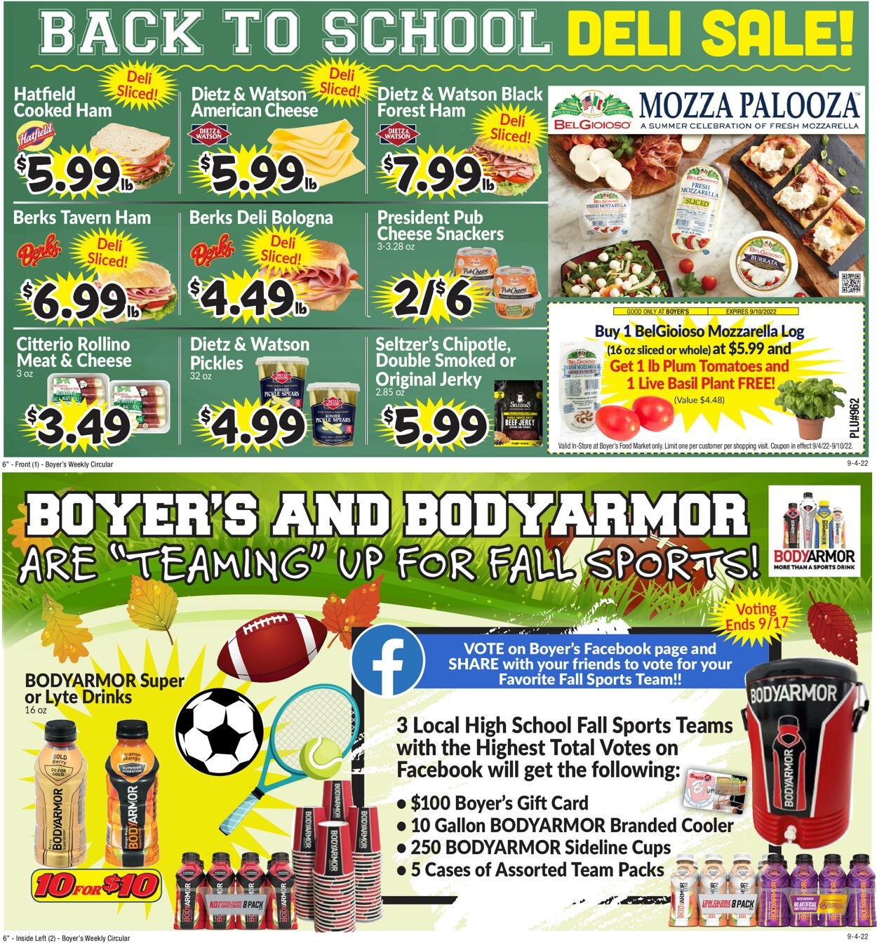 Boyer's Food Markets Ad from 09/04/2022