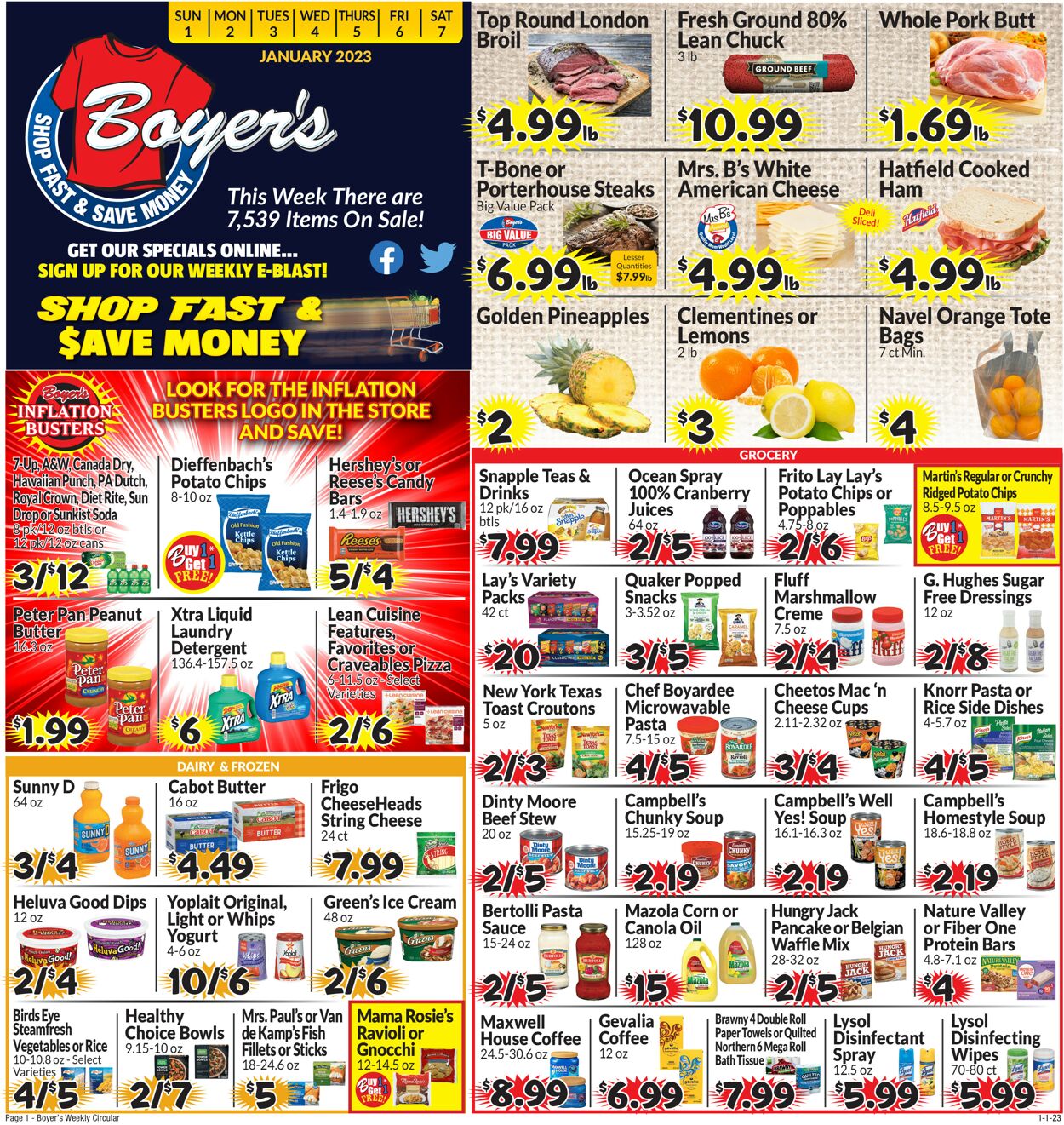 Boyer's Food Markets Ad from 01/01/2023