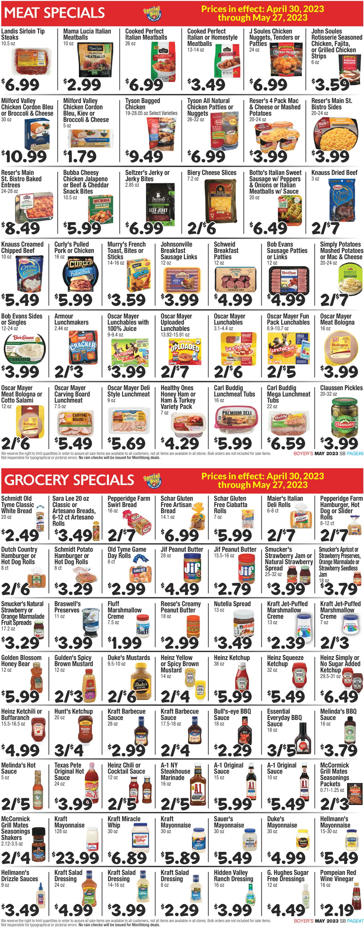 Boyer's Food Markets Ad from 04/30/2023