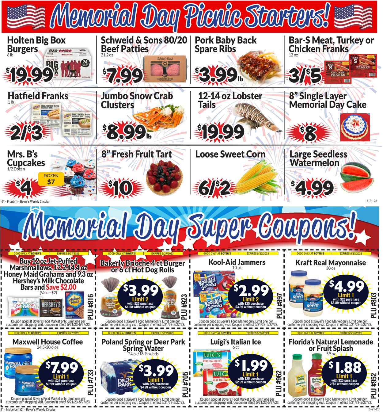 Boyer's Food Markets Ad from 05/21/2023
