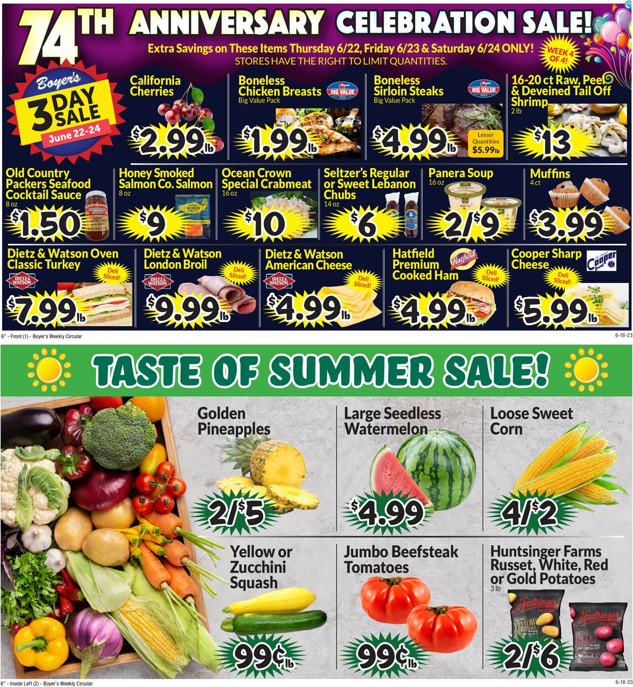 Boyer's Food Markets Ad from 06/18/2023