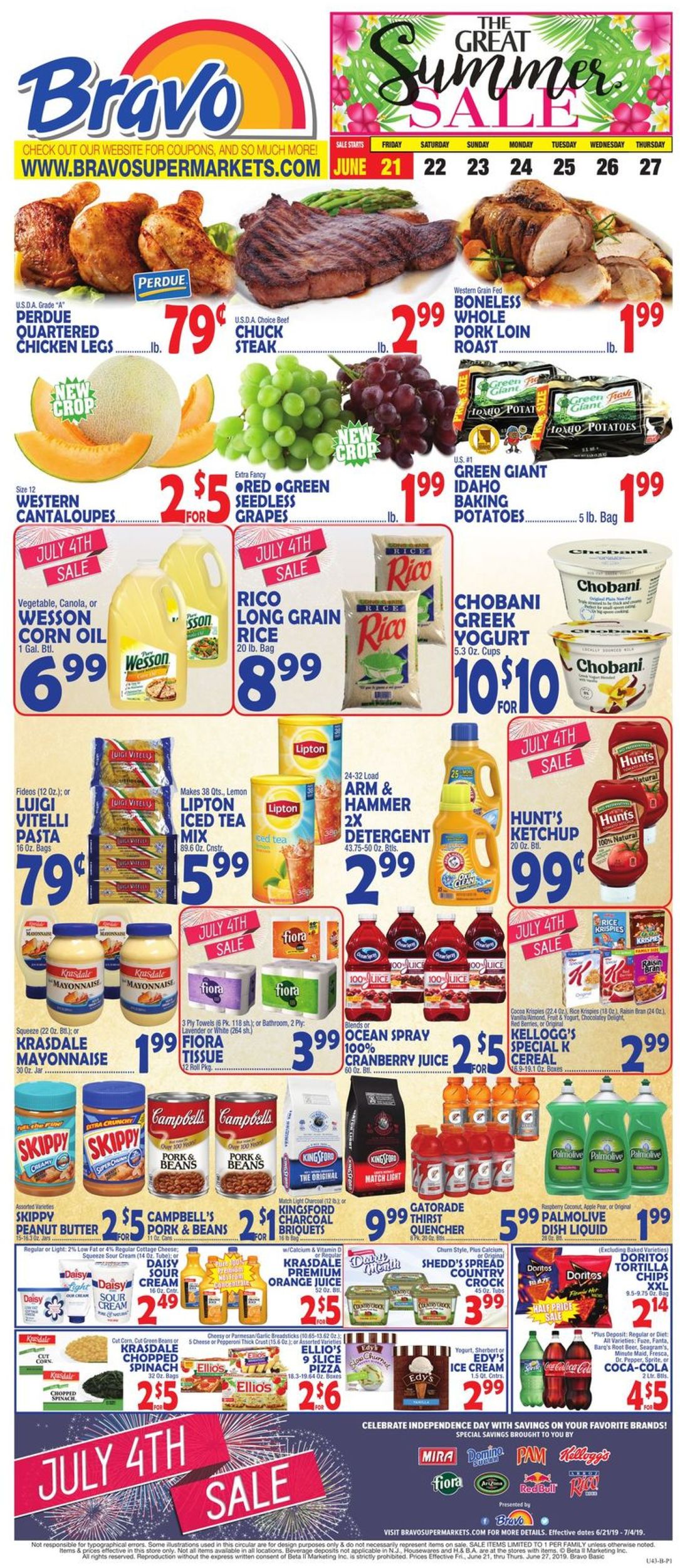 Bravo Supermarkets Ad from 06/21/2019