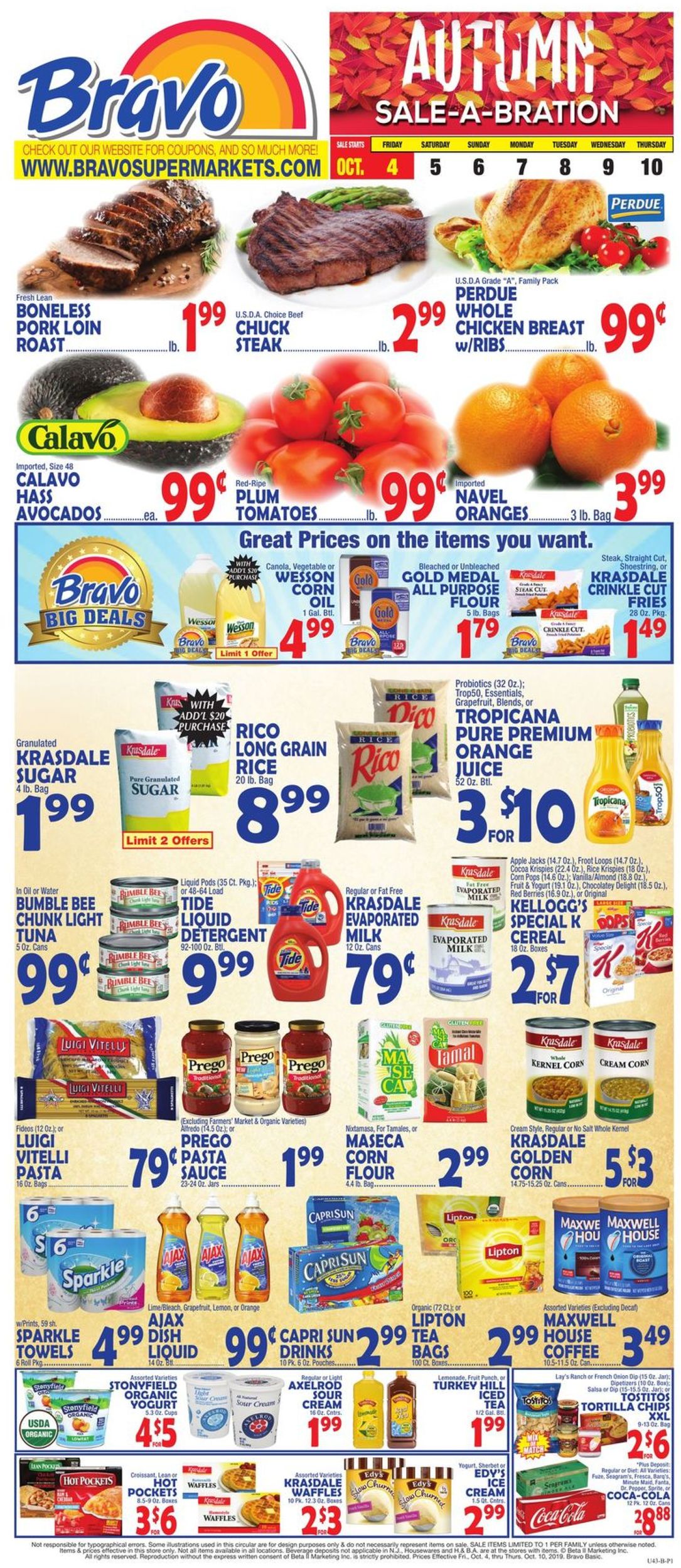 Bravo Supermarkets Ad from 10/04/2019