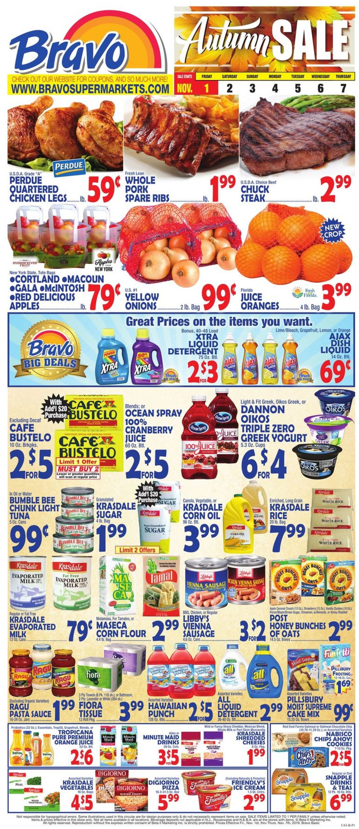 Bravo Supermarkets Ad from 11/01/2019