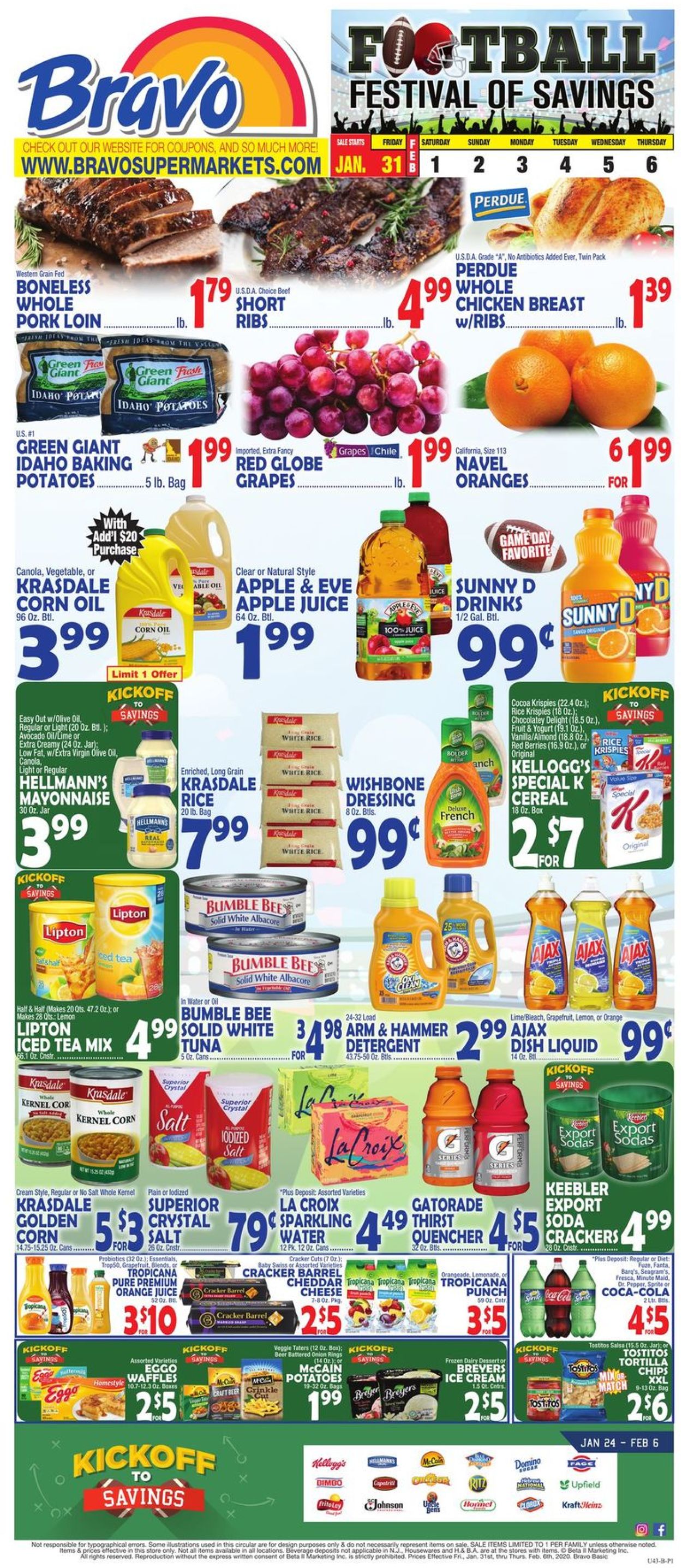 Bravo Supermarkets Ad from 01/31/2020