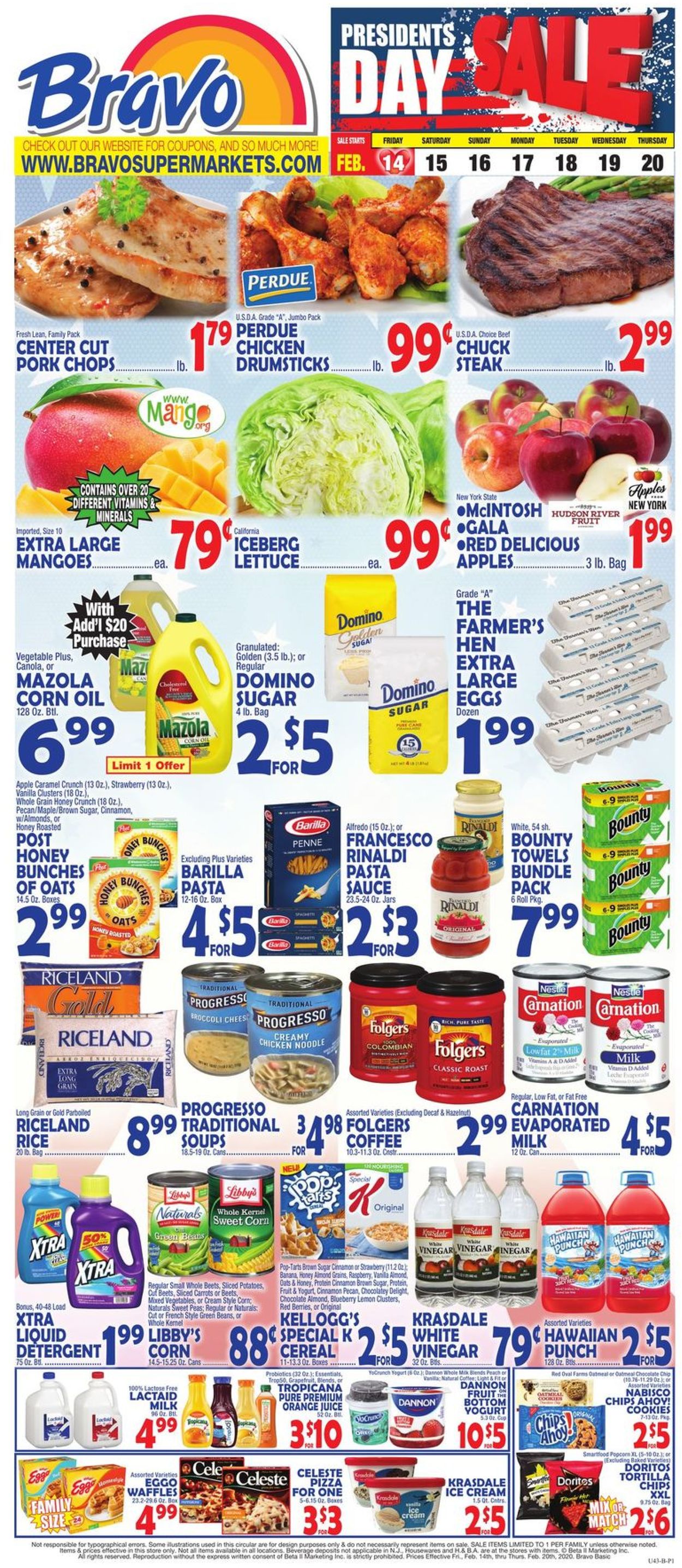 Bravo Supermarkets Ad from 02/14/2020