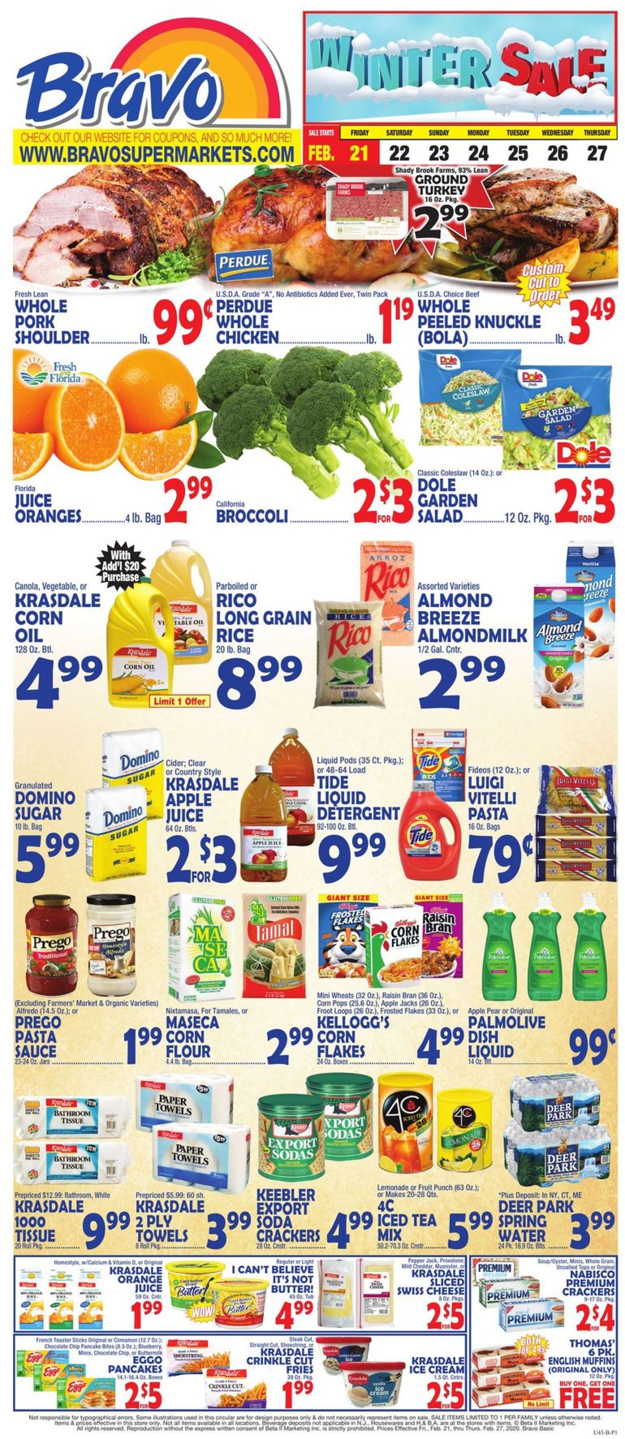 Bravo Supermarkets Ad from 02/21/2020