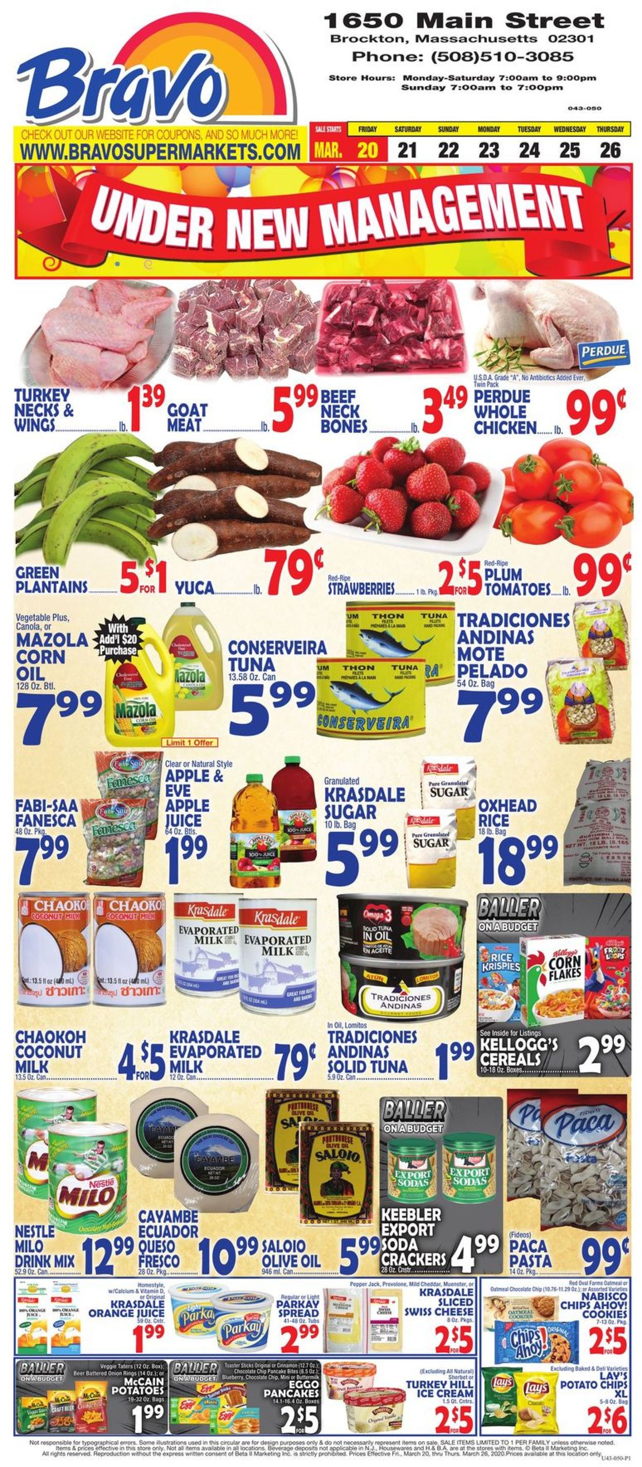 Bravo Supermarkets Ad from 03/20/2020