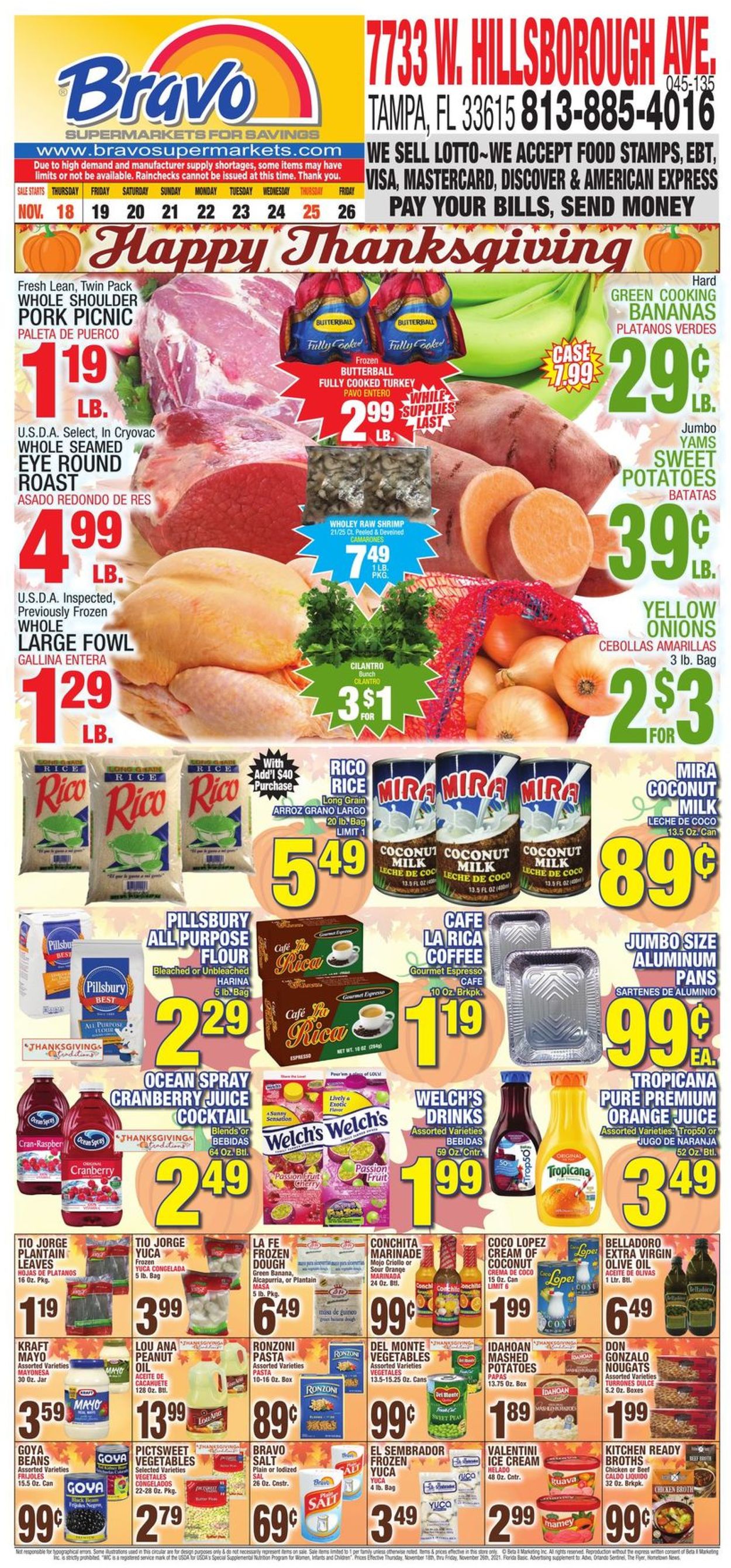 Bravo Supermarkets Ad from 11/18/2021