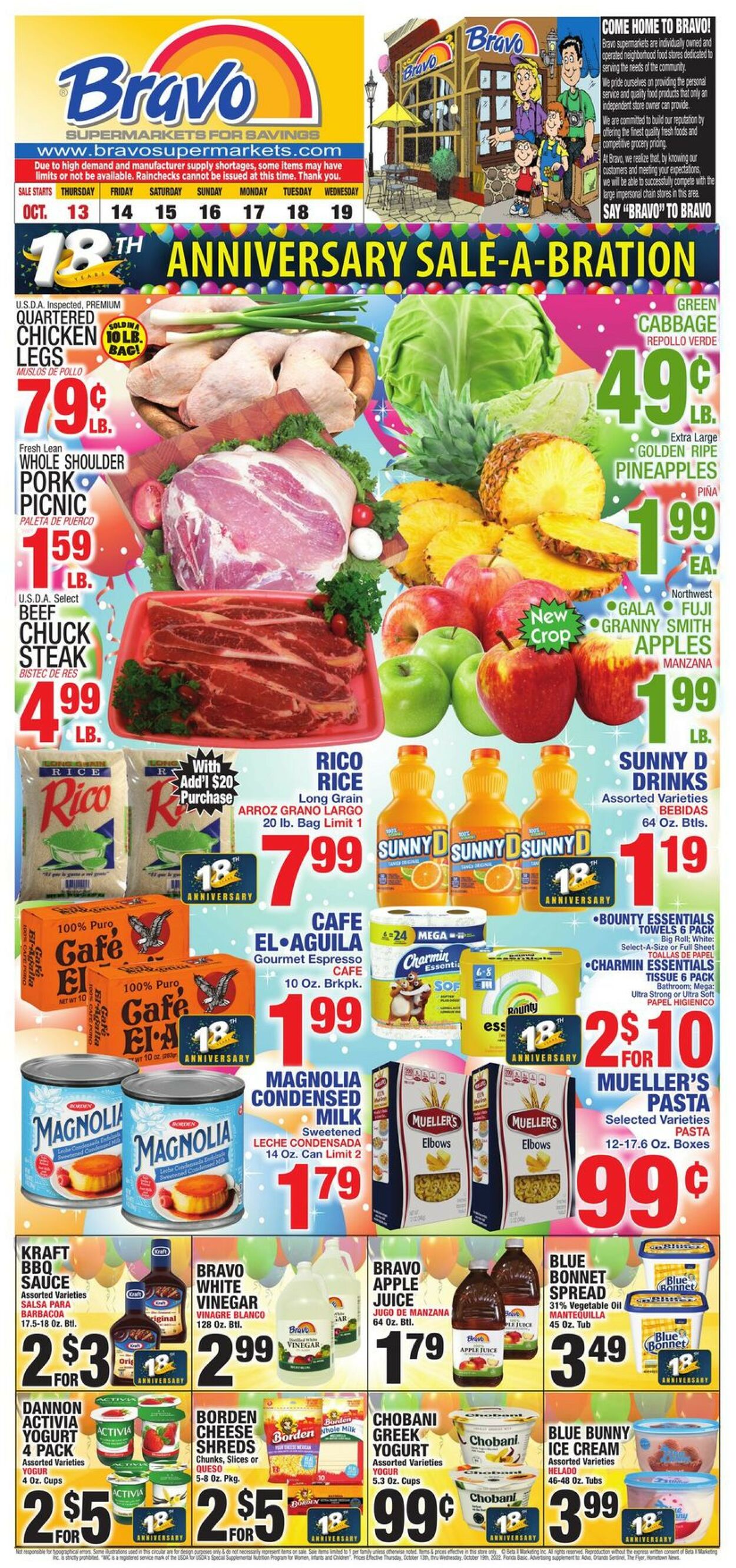 Bravo Supermarkets Ad from 10/13/2022