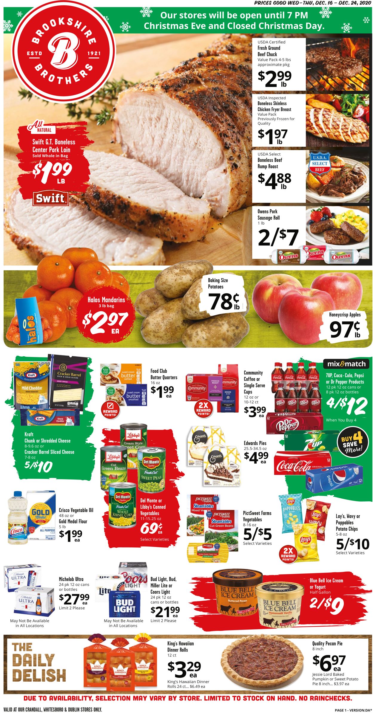 Brookshire Brothers Current weekly ad 12/16 12/24/2020