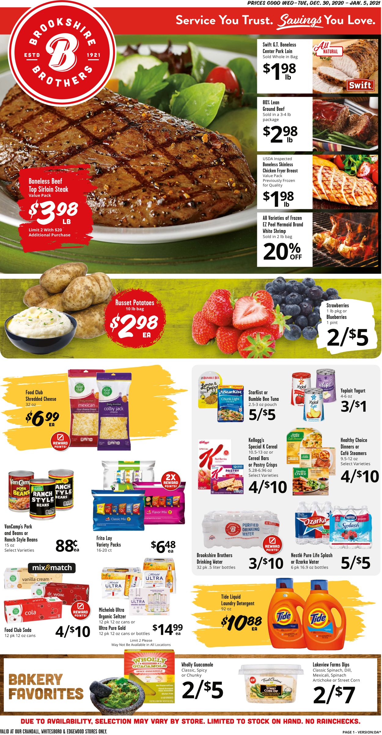 Brookshire Brothers Ad from 12/30/2020