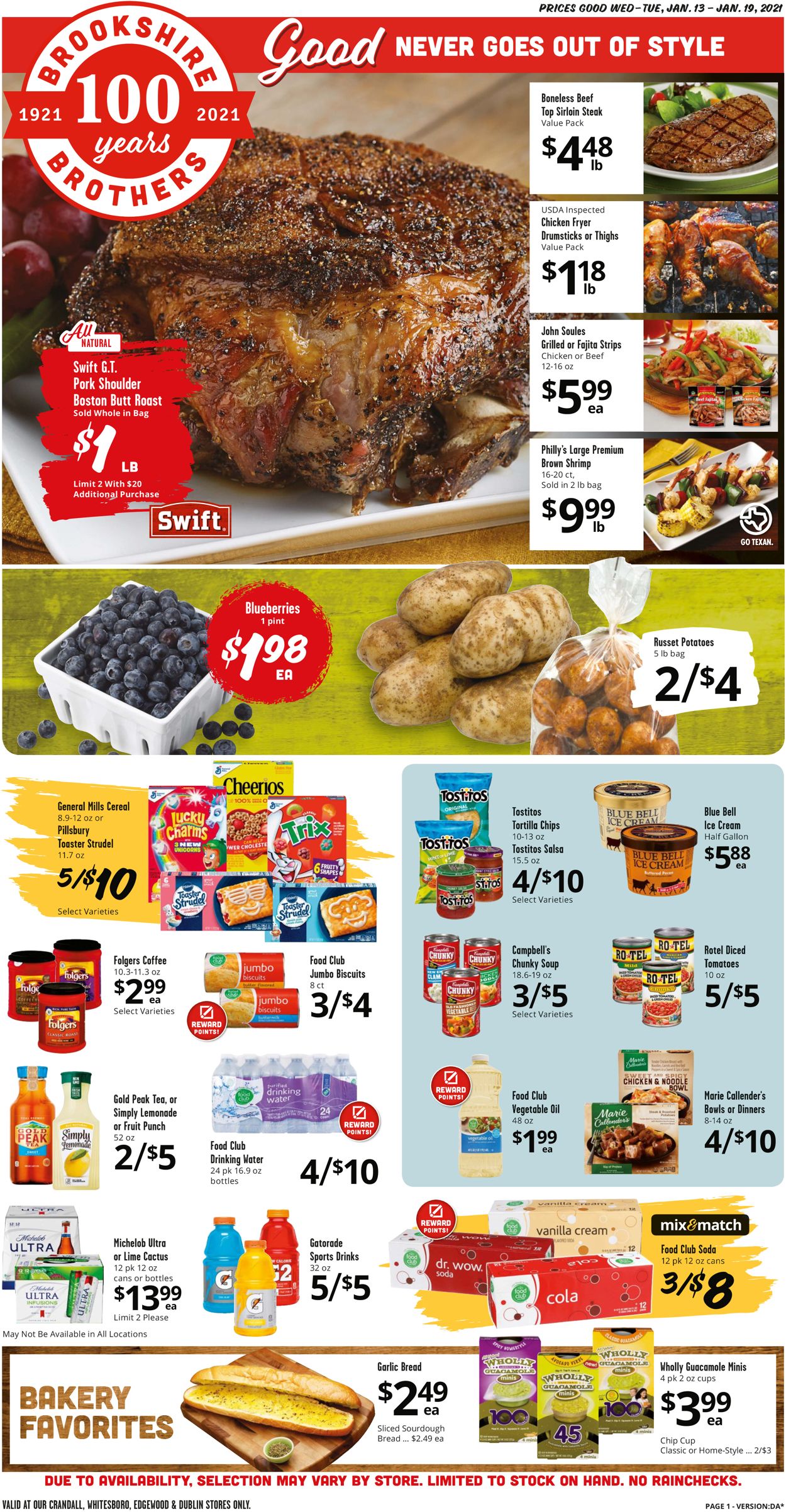 Brookshire Brothers Ad from 01/13/2021